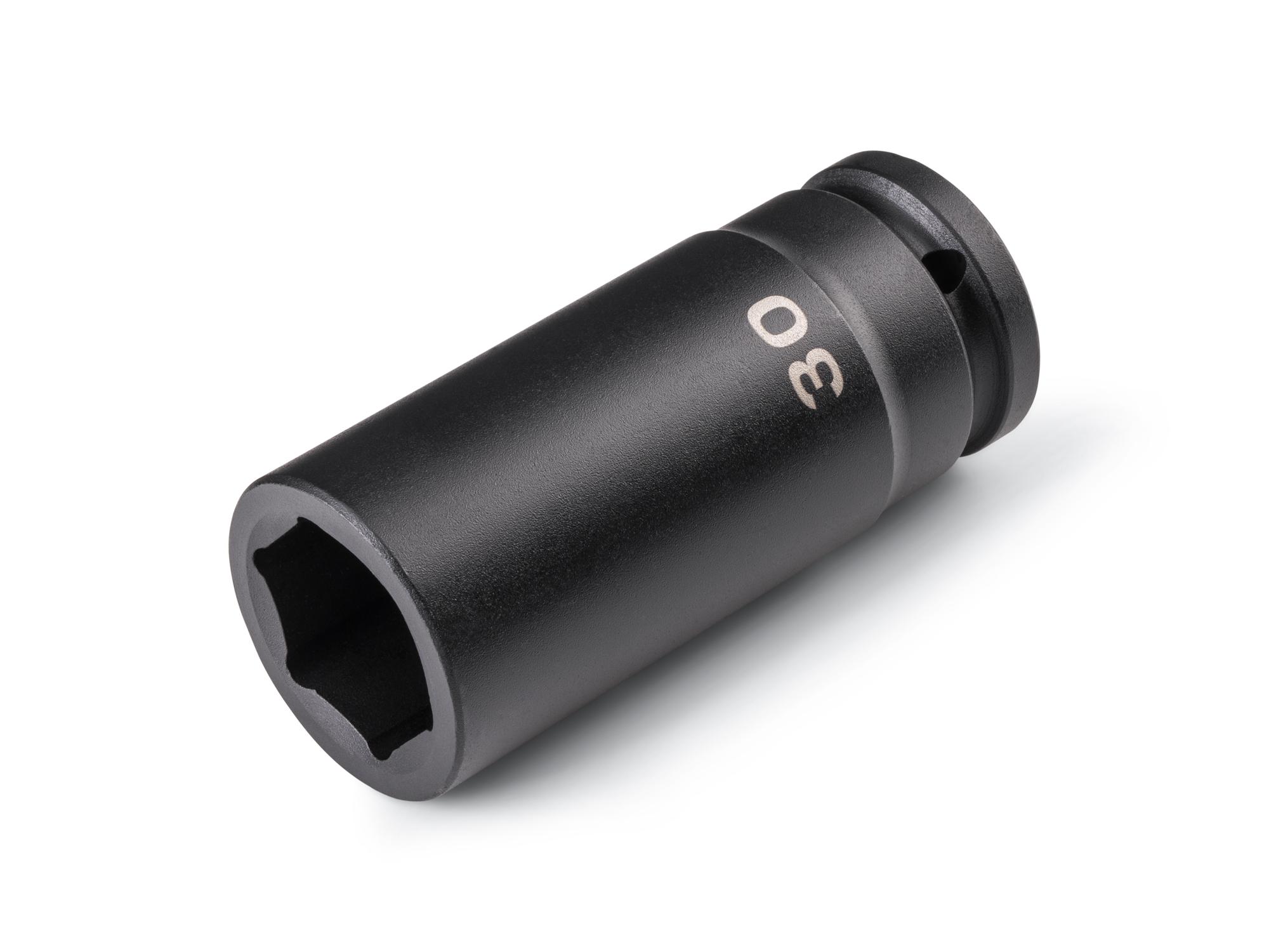 Front-right angle view of Tekton impact drive 6-point socket. Item #SID33130