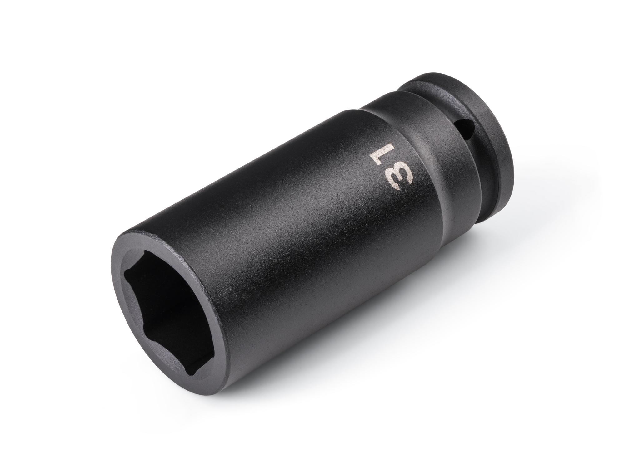 Front-right angle view of Tekton impact drive 6-point socket. Item #SID33131