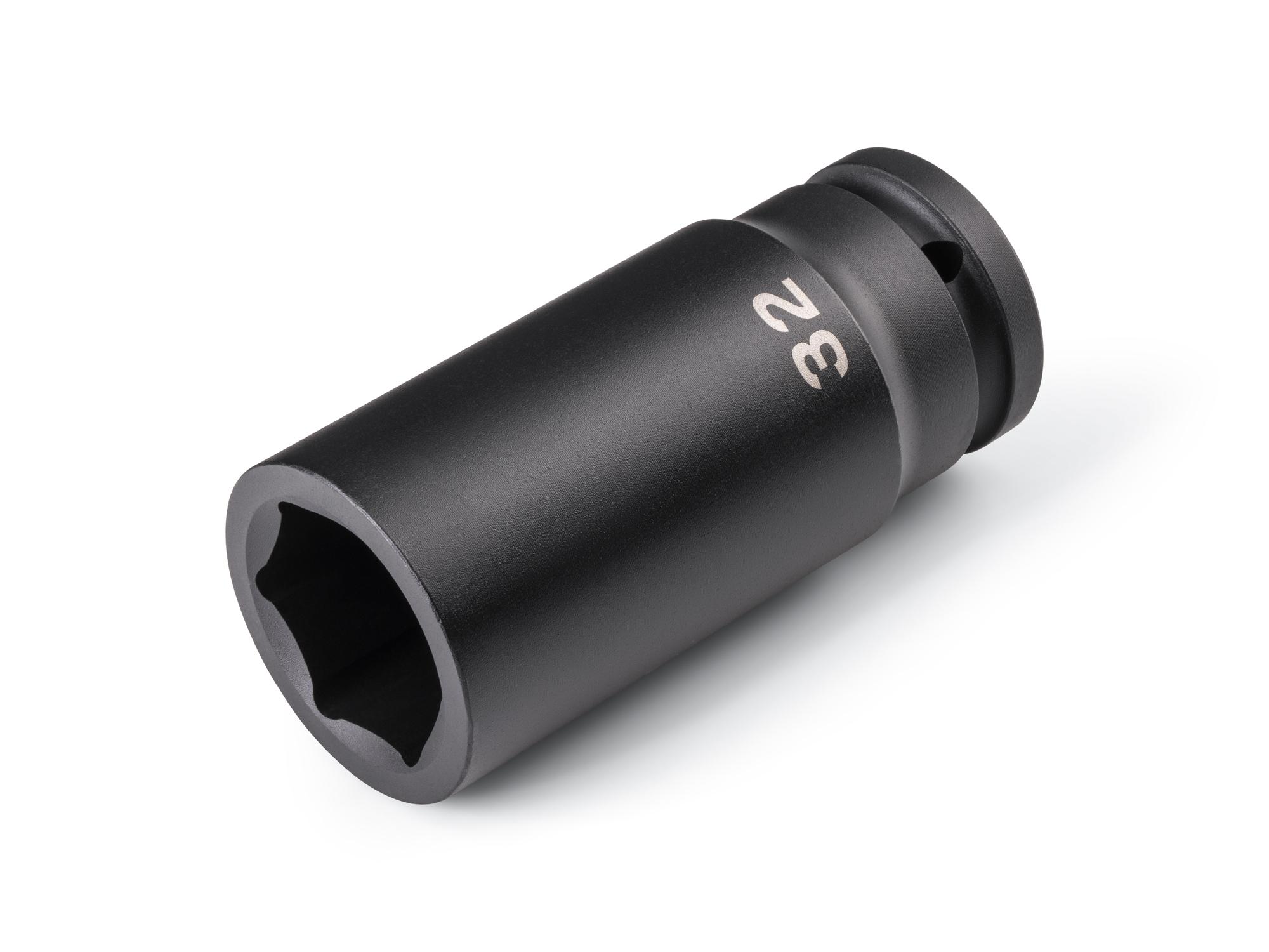 Front-right angle view of Tekton impact drive 6-point socket. Item #SID33132