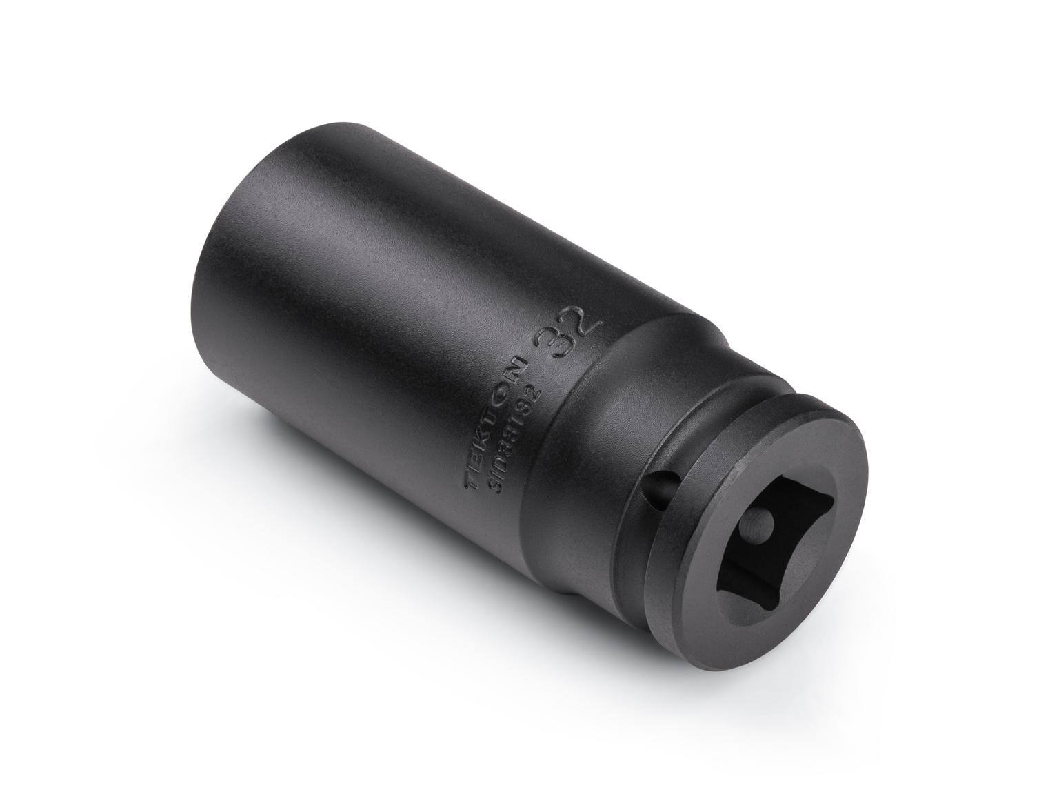 Back angle view of Tekton impact drive 6-point socket. Item #SID33132