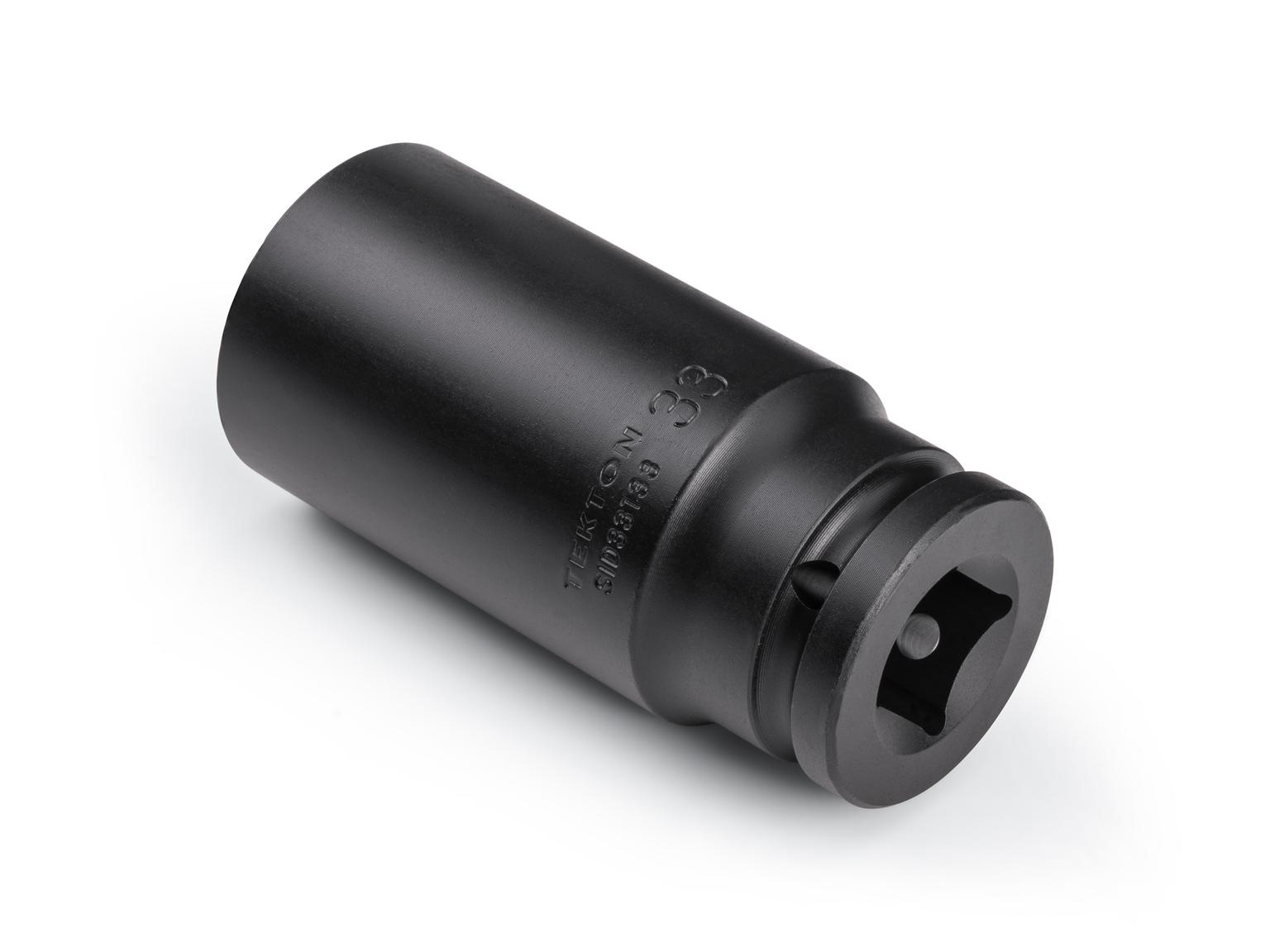 Back angle view of Tekton impact drive 6-point socket. Item #SID33133