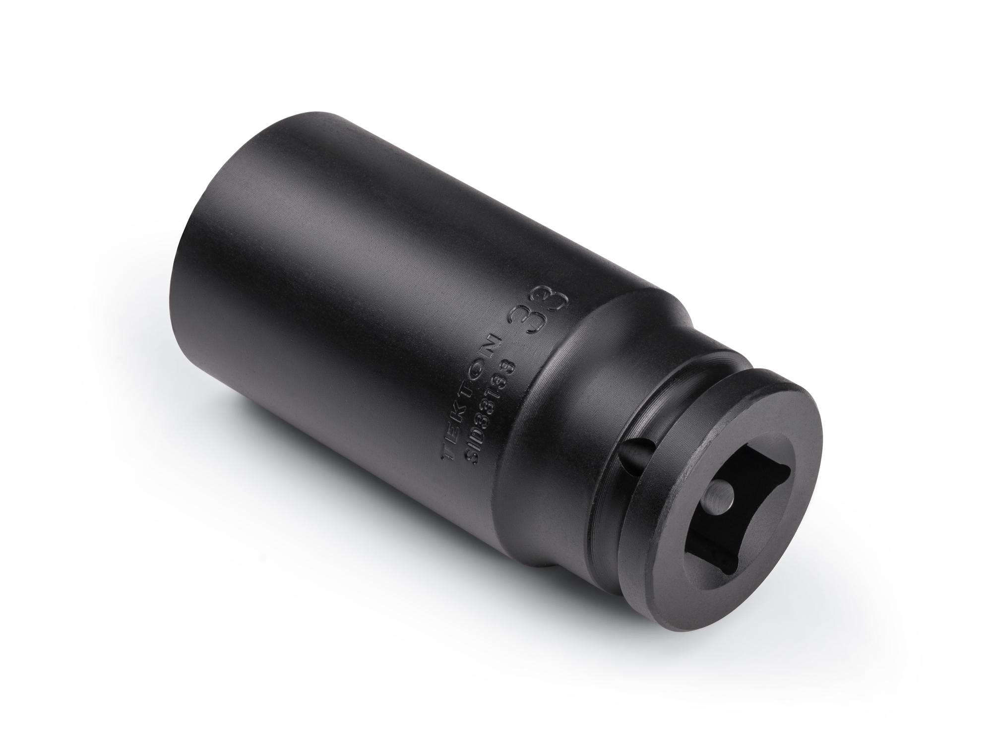 Back angle view of Tekton impact drive 6-point socket. Item #SID33133