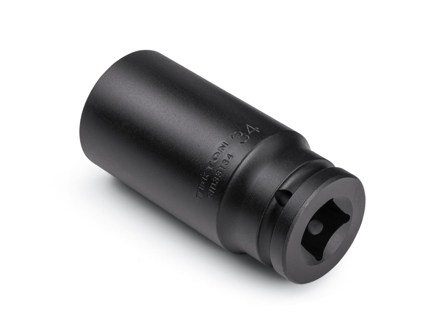 Back angle view of Tekton impact drive 6-point socket. Item #SID33134