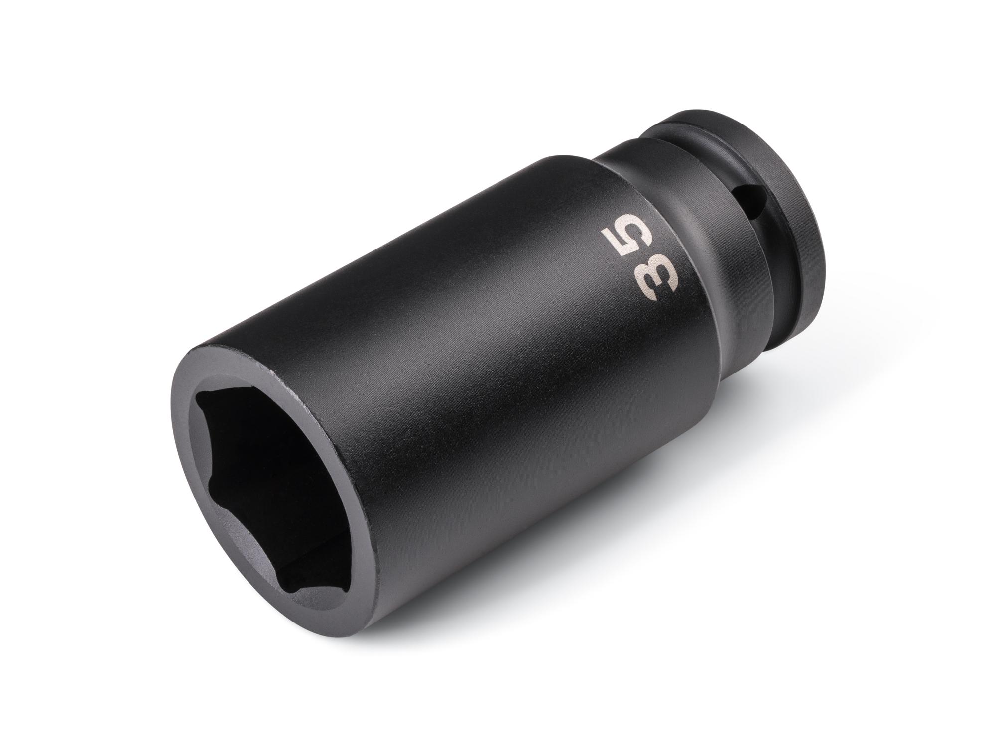 Front-right angle view of Tekton impact drive 6-point socket. Item #SID33135