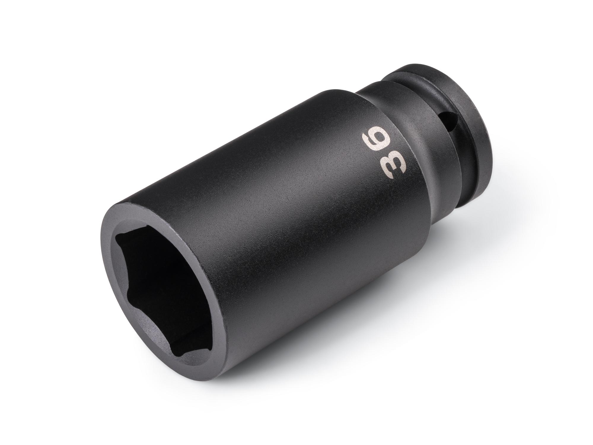 Front-right angle view of Tekton impact drive 6-point socket. Item #SID33136