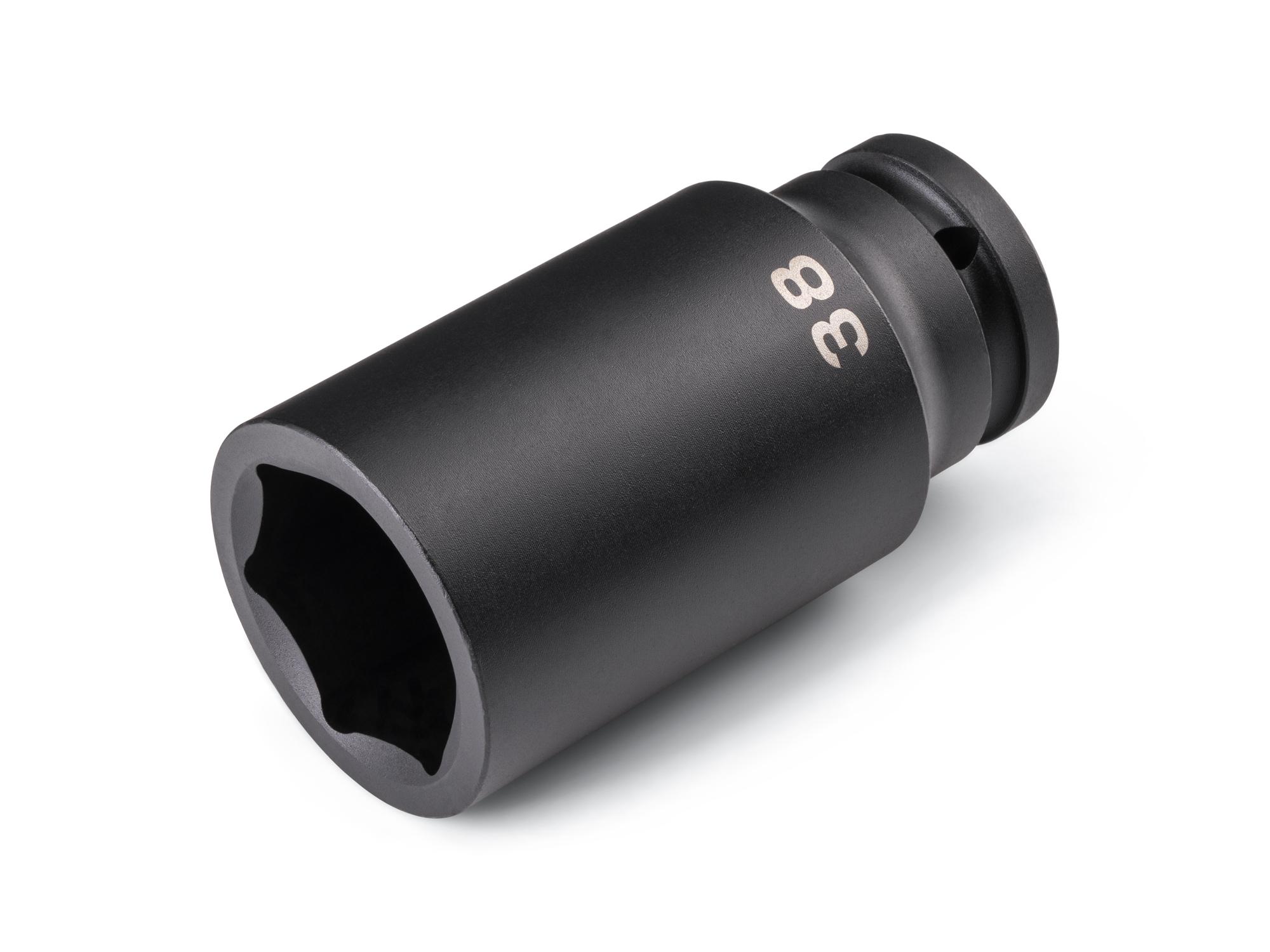 Front-right angle view of Tekton impact drive 6-point socket. Item #SID33138