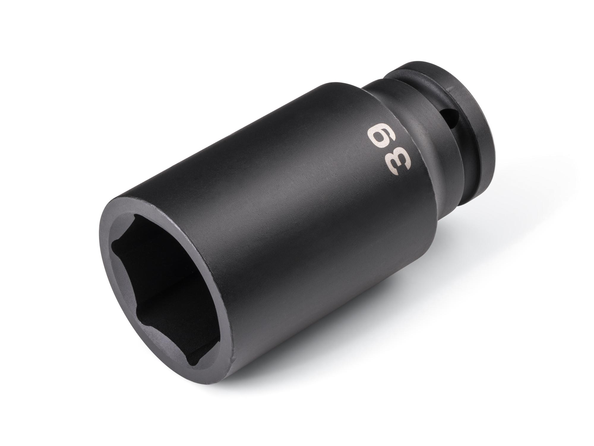 Front-right angle view of Tekton impact drive 6-point socket. Item #SID33139
