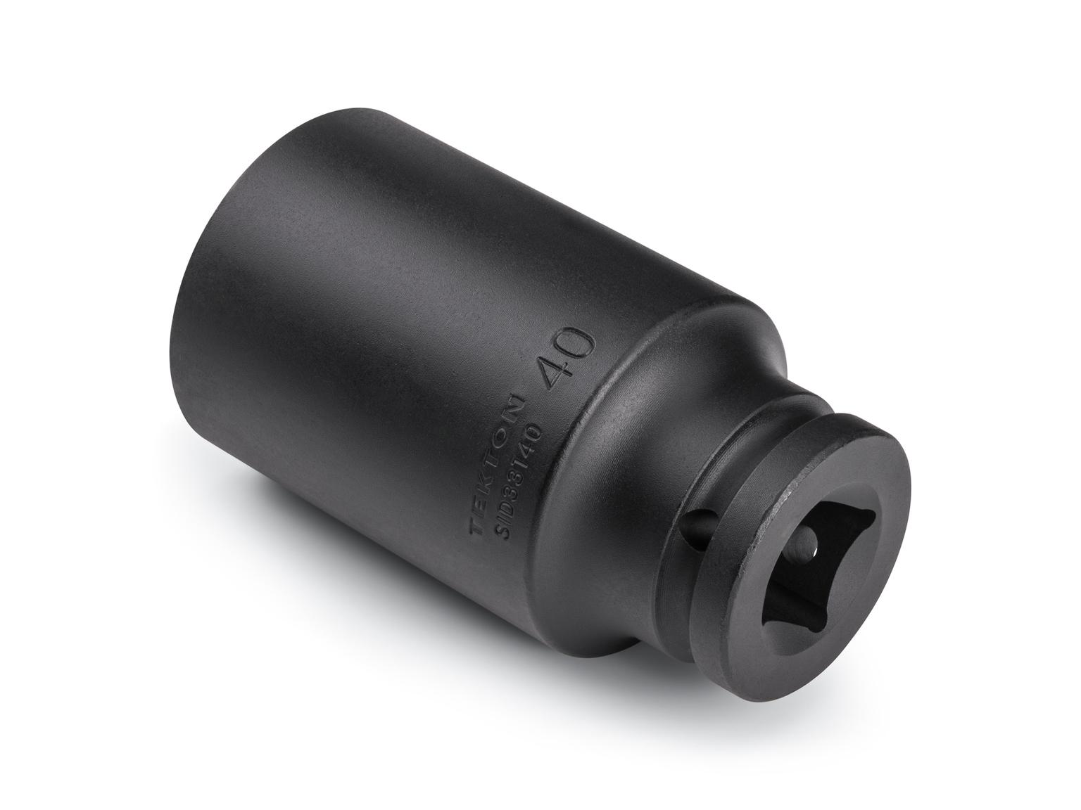 Back angle view of Tekton impact drive 6-point socket. Item #SID33140