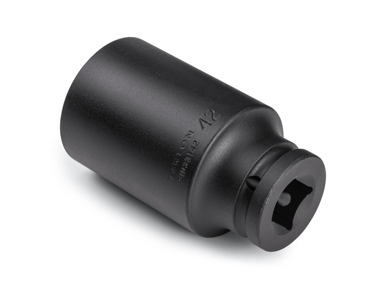 Back angle view of Tekton impact drive 6-point socket. Item #SID33142