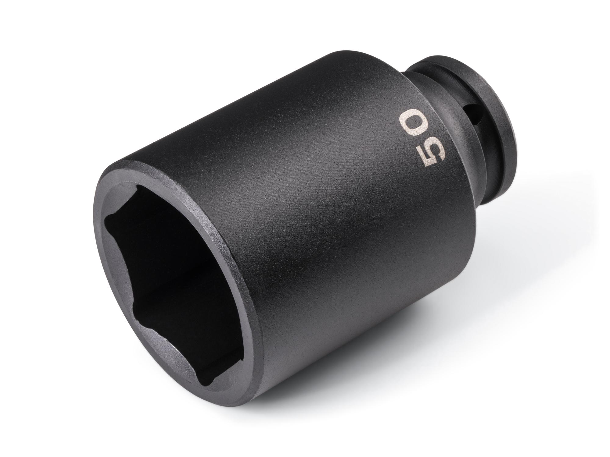Front-right angle view of Tekton impact drive 6-point socket. Item #SID33150