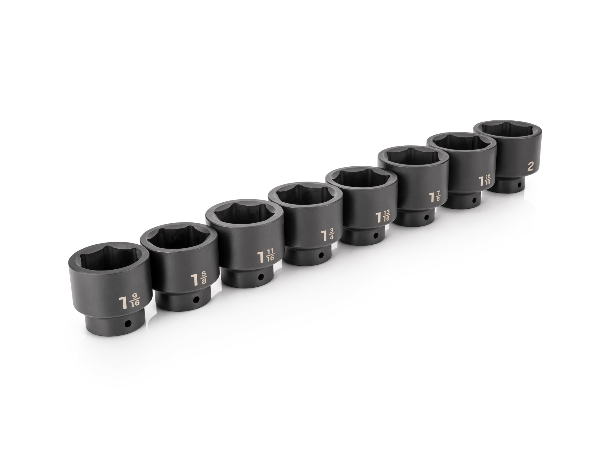 TEKTON 1/2 Inch Drive 6-Point Impact Socket Set, 8-Piece (1-9/16-2 in.)