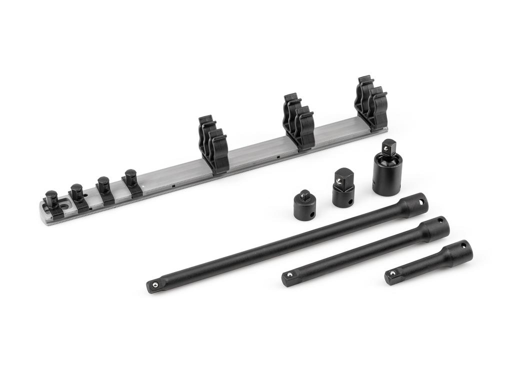 3/8 Inch Drive Impact Extension and Accessory Set with Rail | TEKTON
