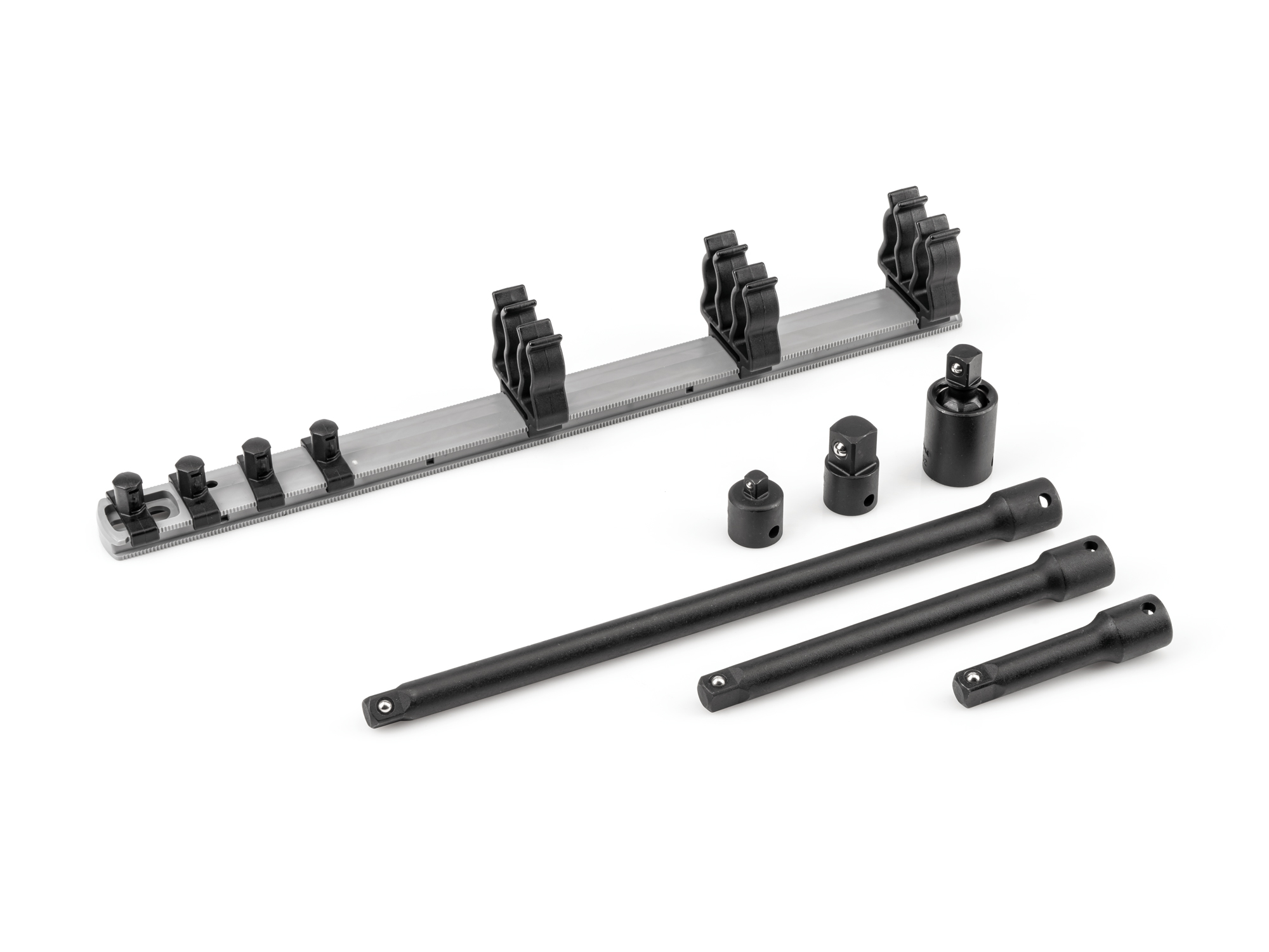 TEKTON 3/8 Inch Drive Impact Extension and Accessory Set with Rail (6-Piece)