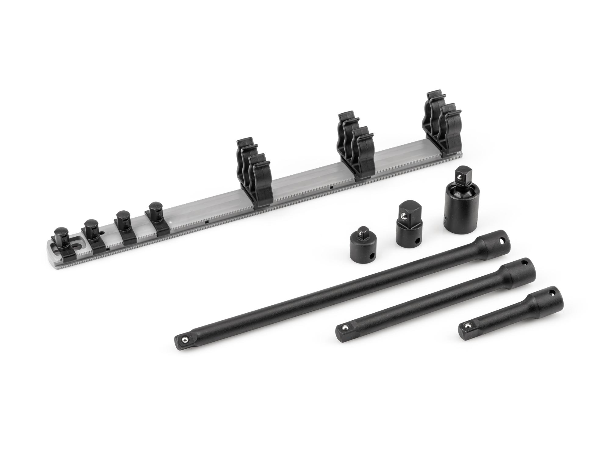 Laid out contents of Tekton 13.1 impact drive accessory set. Item #SIA91101