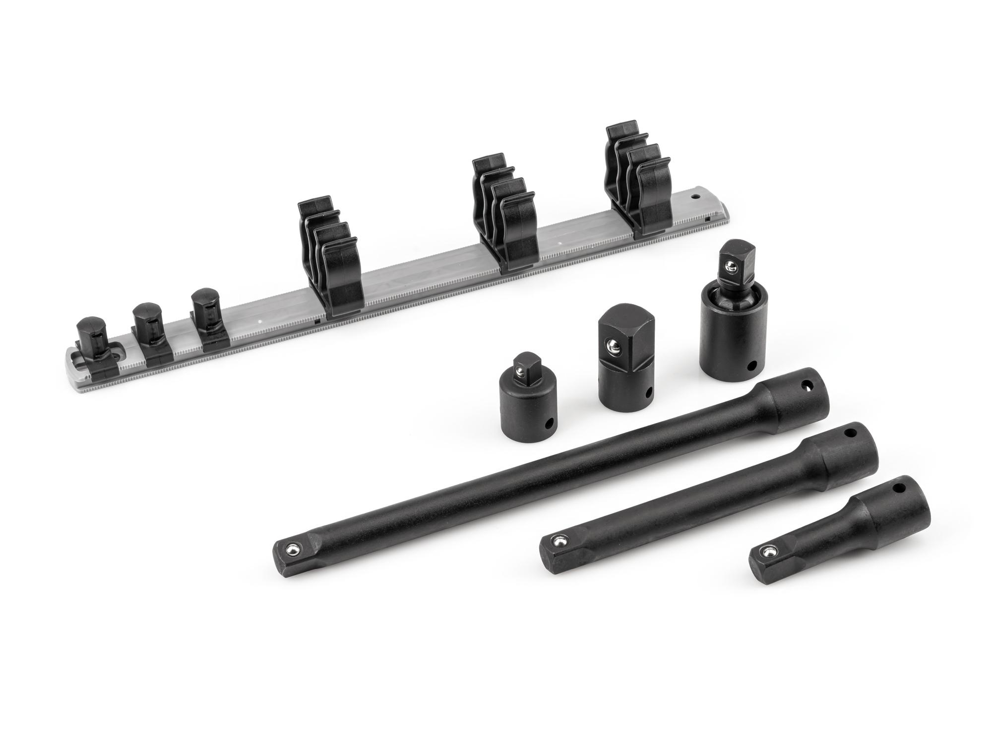 Laid out contents of Tekton 13.1 impact drive accessory set. Item #SIA92101