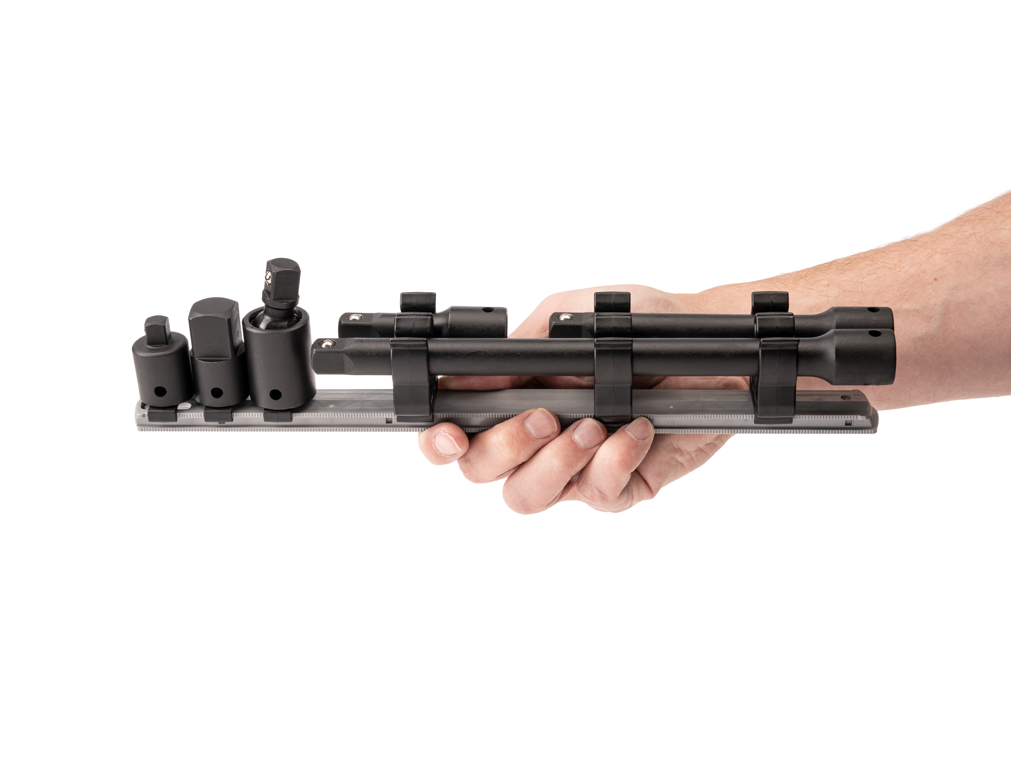 TEKTON 1/2 Inch Drive Impact Extension and Accessory Set with Rail (6-Piece)