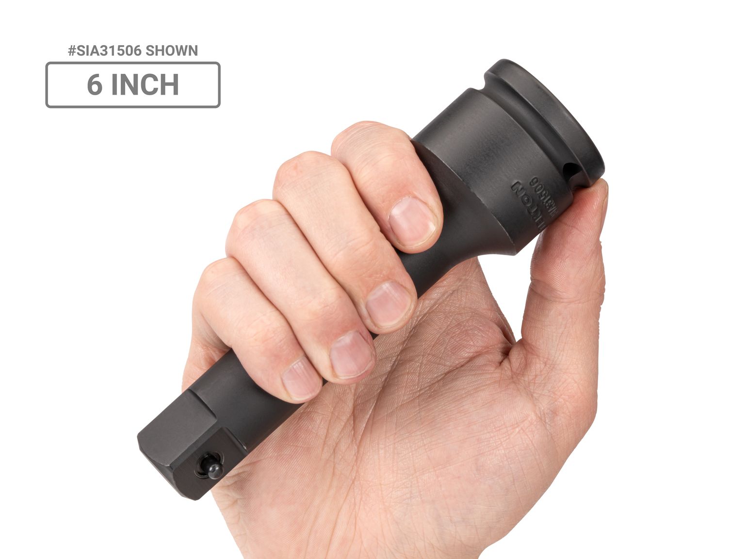 Person holding Tekton impact drive accessory set. Item #SIA31506