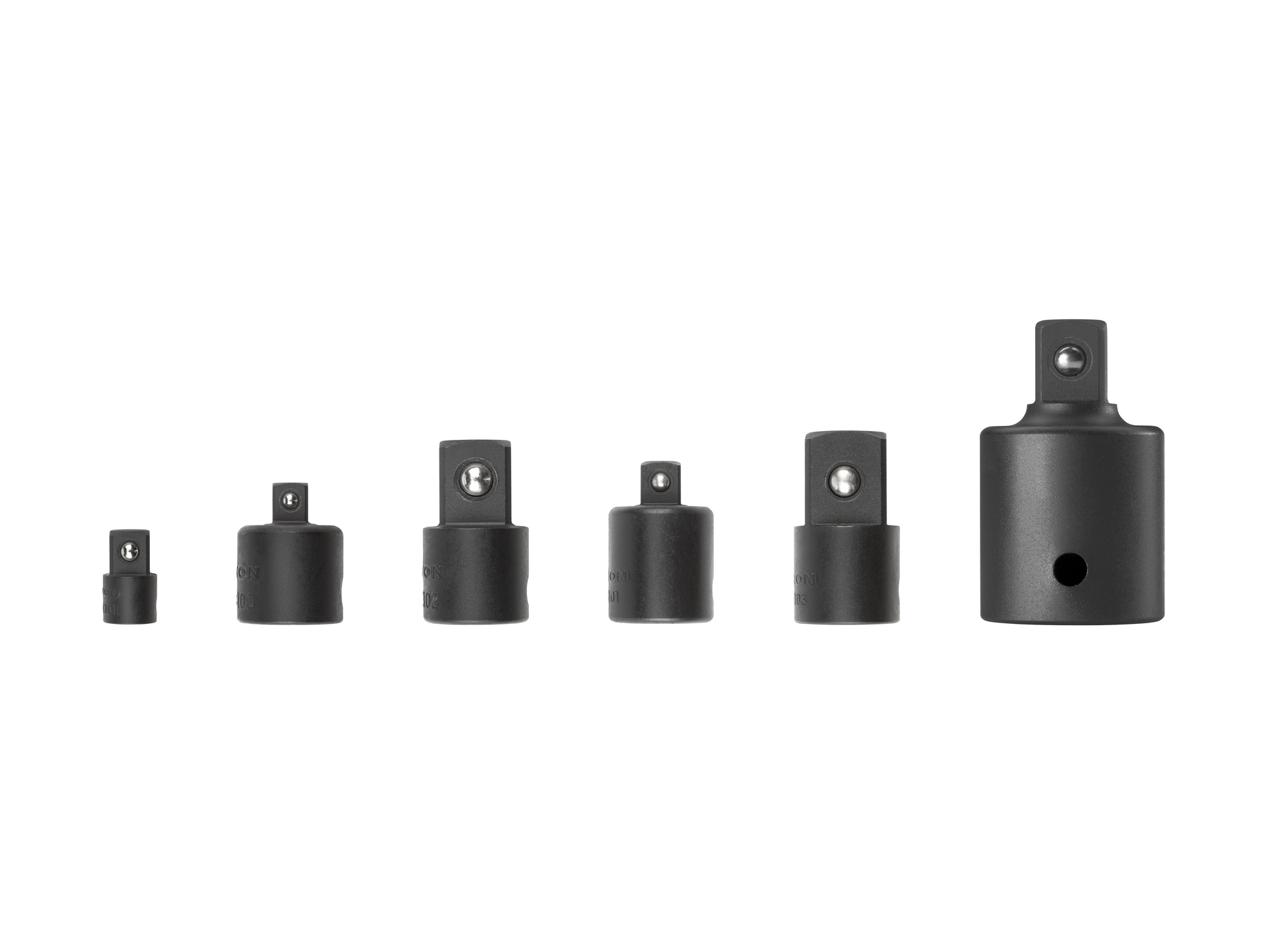 Includes: 1/4, 3/8, and 1/2 drive impact adapters and reducers. Attach an adapter or reducer to expand the range of your existing socket system. SIA99026.