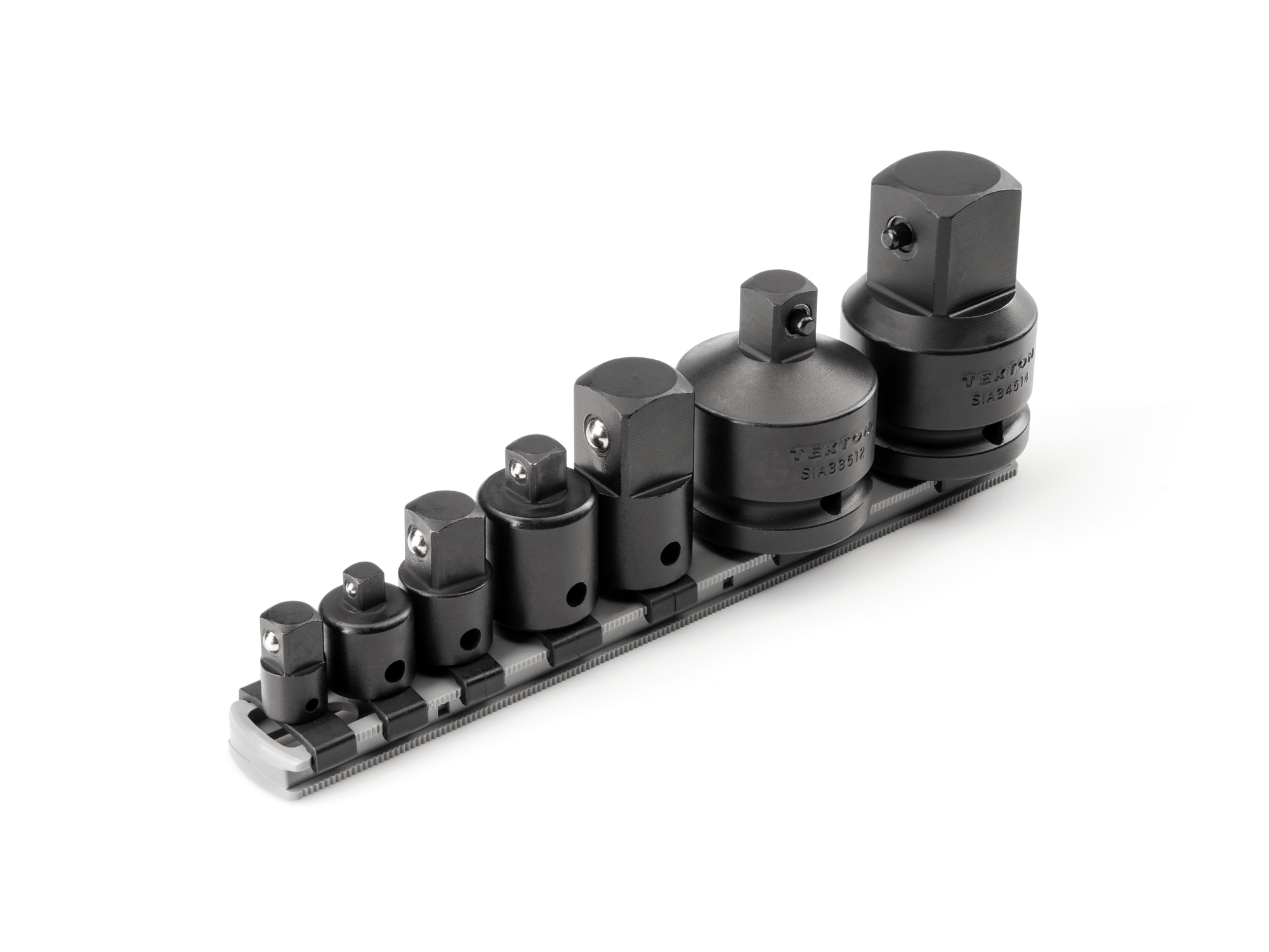 1/4, 3/8, 1/2, 3/4 Inch Drive Impact Adapter/Reducer Set with Rail (7-Piece)