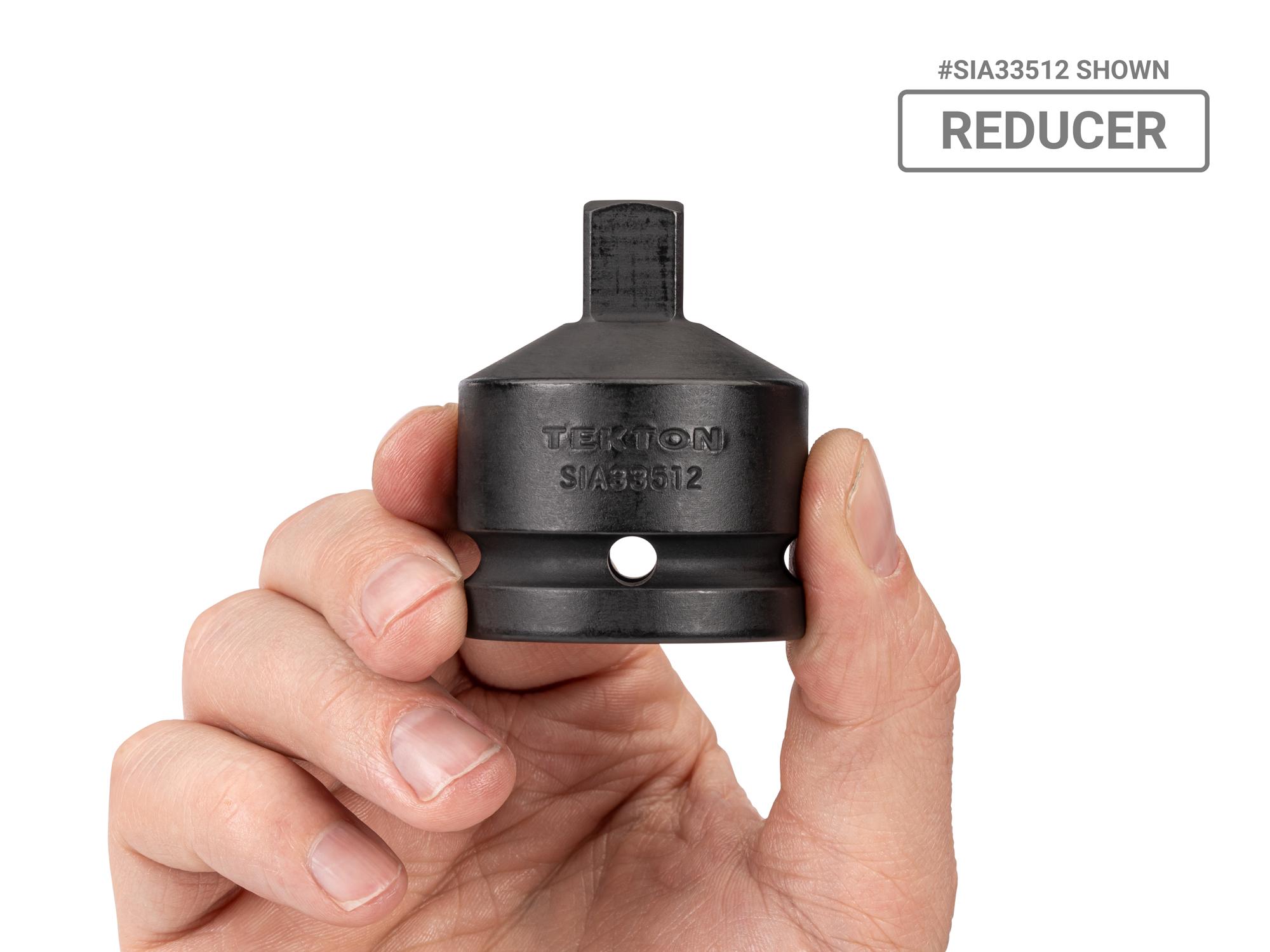 Person holding Tekton impact drive accessory. Item #SIA33512
