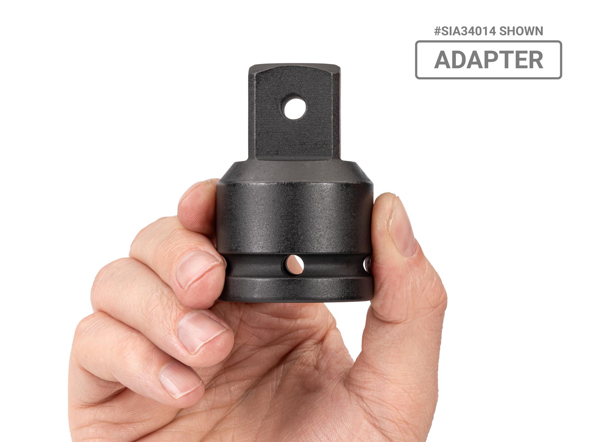 Person holding Tekton impact drive accessory. Item #SIA34014
