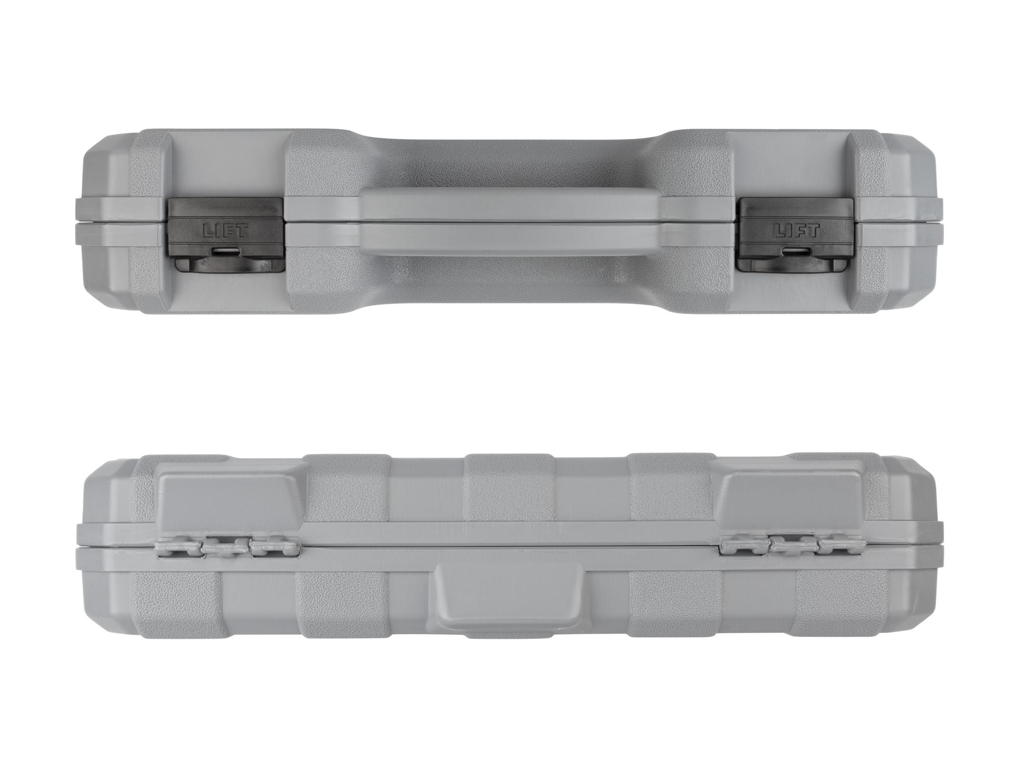 Side view of Tekton case impact drive bit socket set. Item #SIB92312