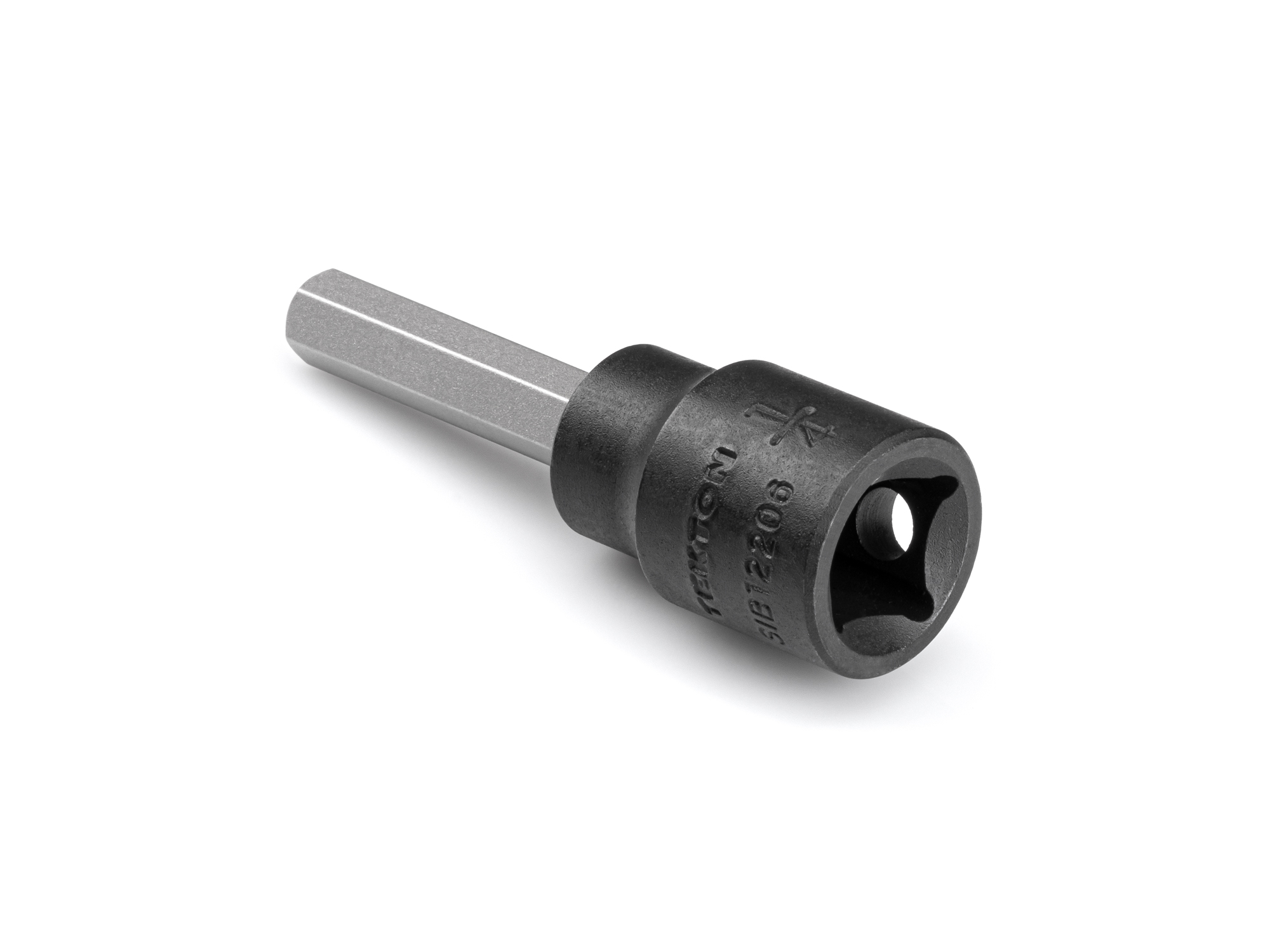 Size: 1/4 inch (SAE) hex impact bit socket. Strong two-piece design combines S2 steel bit and Cr-V steel socket. SIB12206.