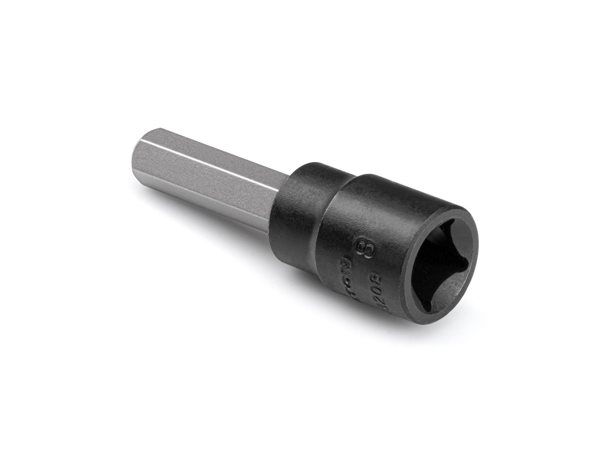 Size: 8 mm (metric) hex impact bit socket. Strong two-piece design combines S2 steel bit and Cr-V steel socket. SIB13208.