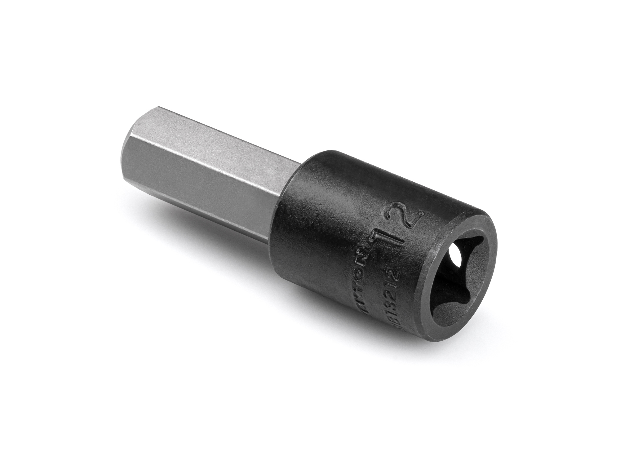 Size: 12 mm (metric) hex impact bit socket. Strong two-piece design combines S2 steel bit and Cr-V steel socket. SIB13212.