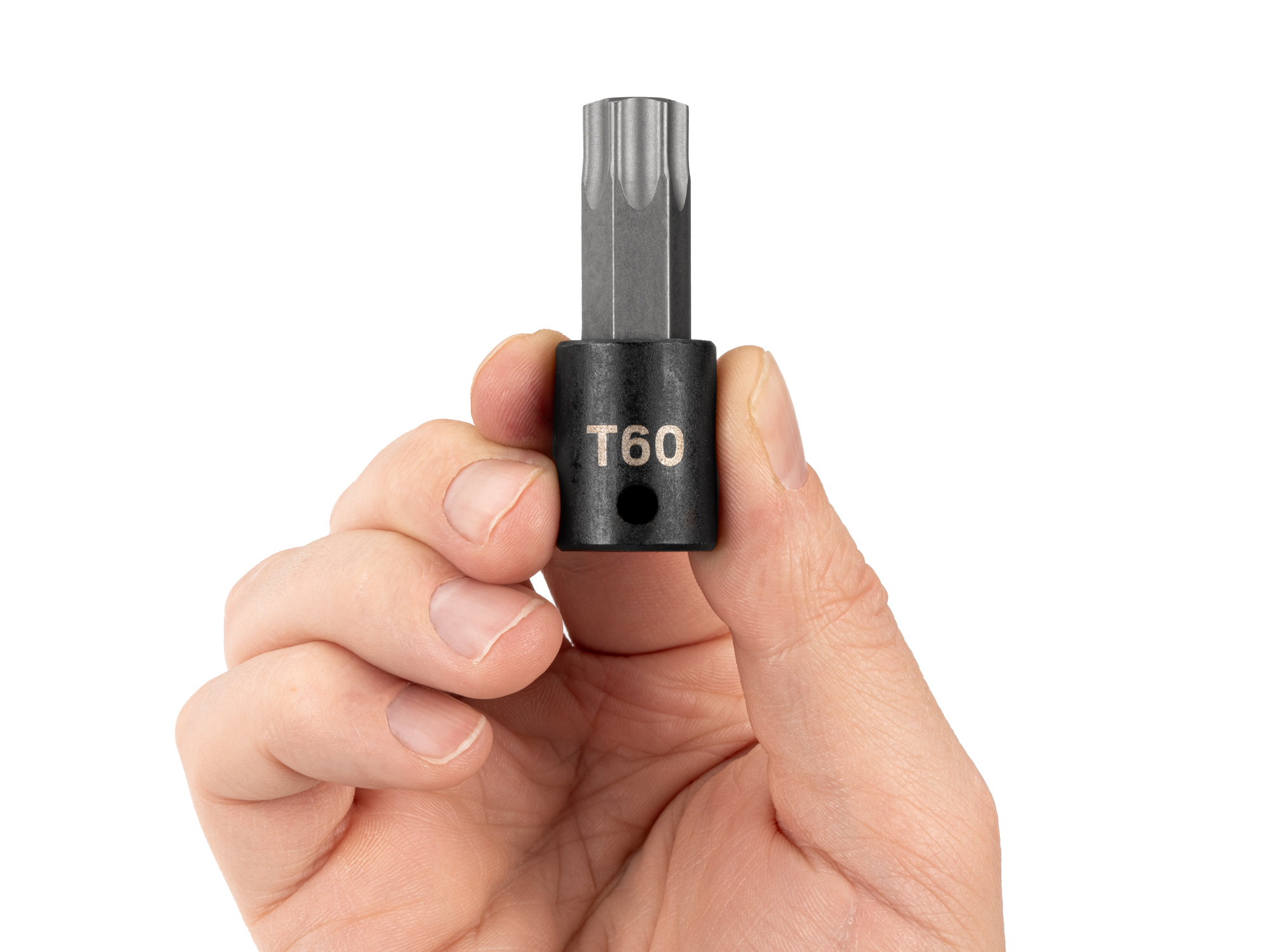 Size: T60 Torx impact bit socket. Strong two-piece design combines S2 steel bit and Cr-V steel socket. SIB14260.