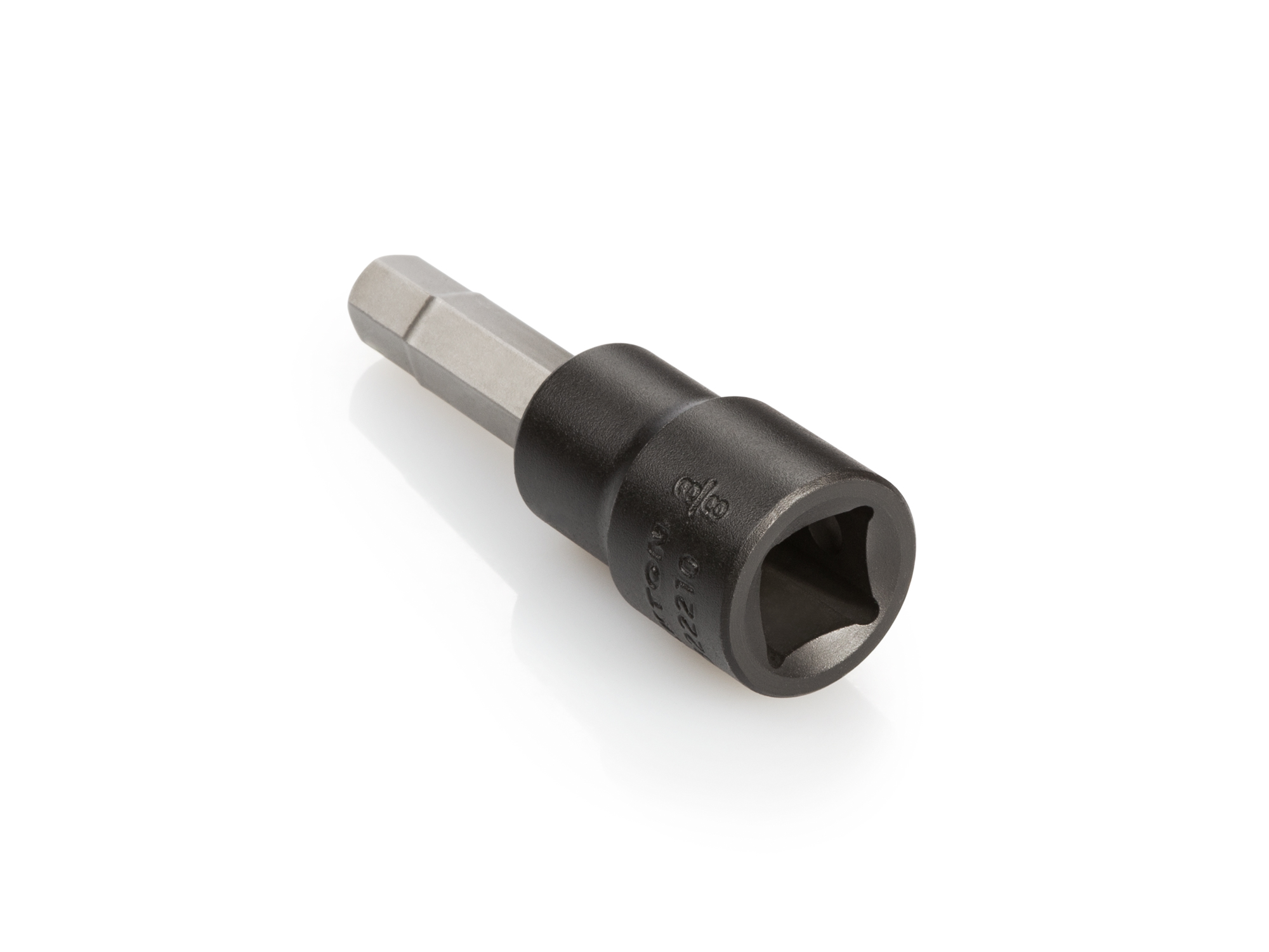 Size: 3/8 inch (SAE) hex impact bit socket. Strong two-piece design combines S2 steel bit and Cr-Mo steel socket. SIB22210.