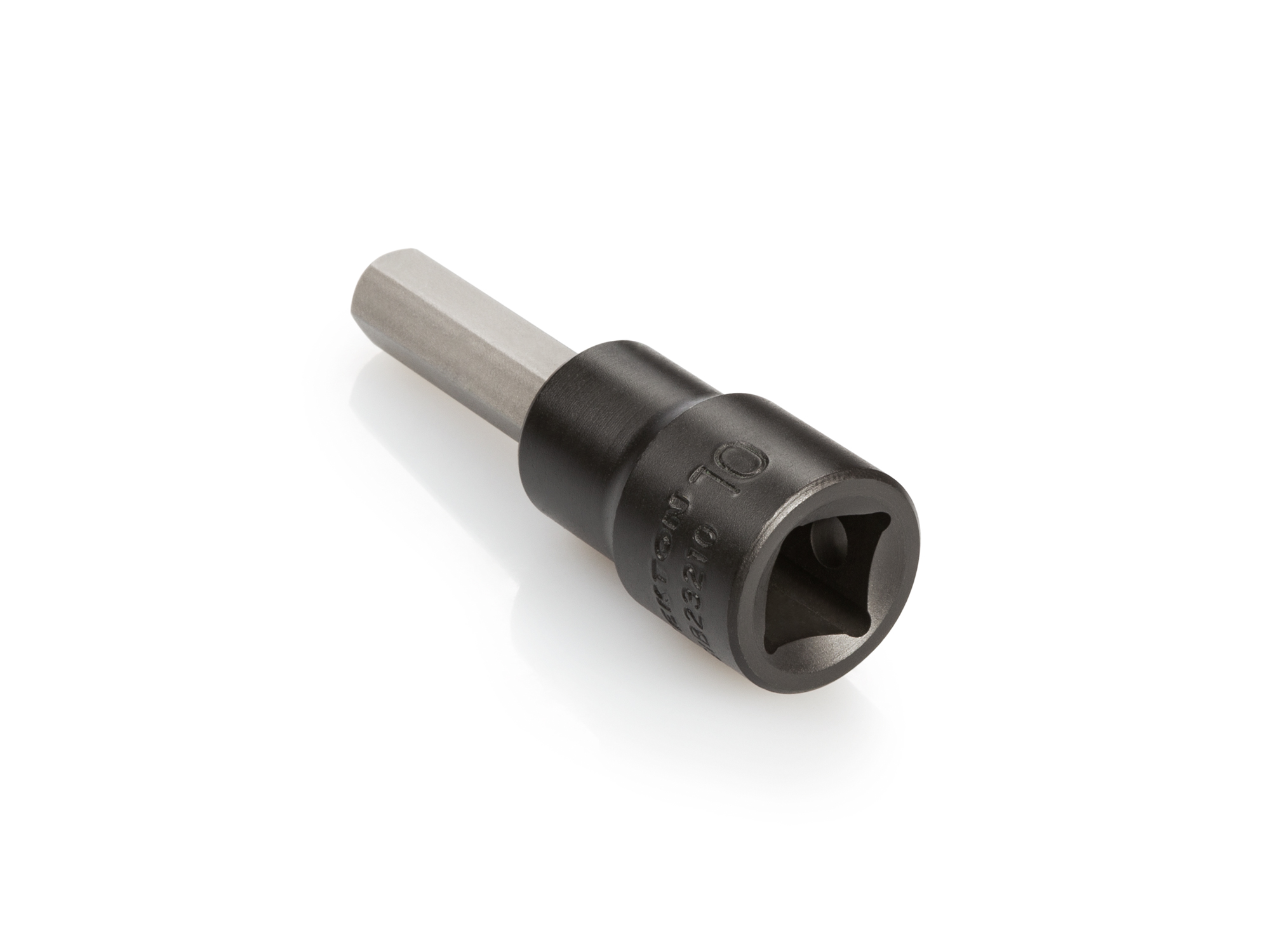 Size: 10 mm (metric) hex impact bit socket. Strong two-piece design combines S2 steel bit and Cr-Mo steel socket. SIB23210.