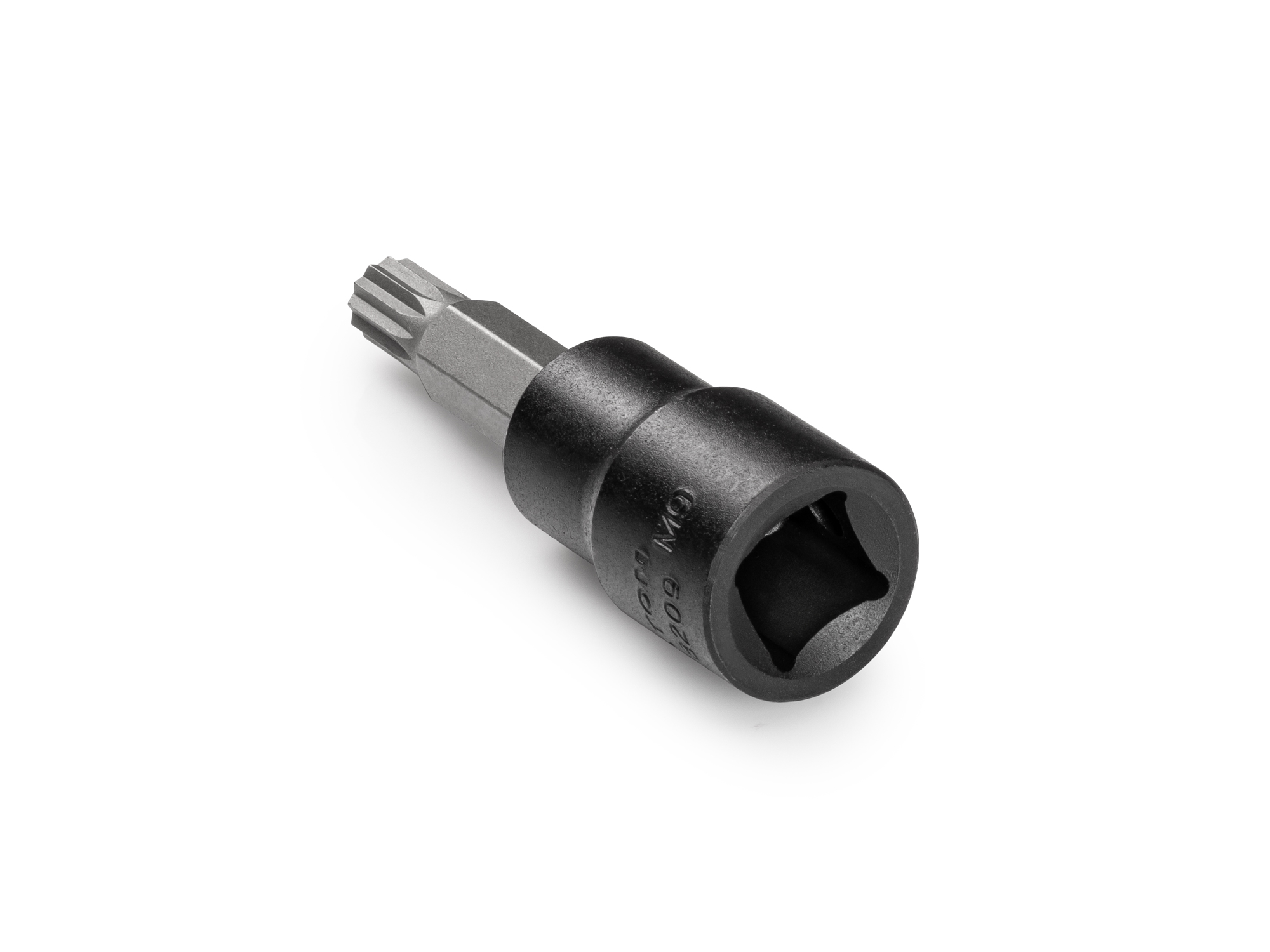 M9 triple square impact bit socket. Strong 2-piece bit socket designed for impact use combines S2 steel bit and Cr-Mo socket. SIB28209.