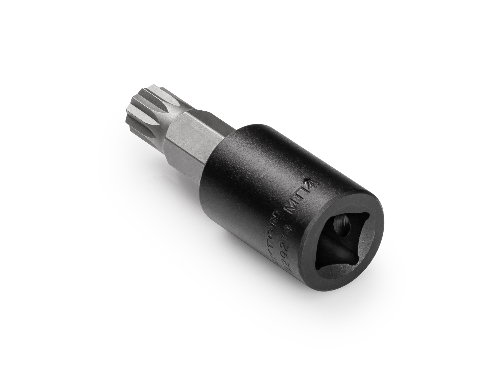 MT14 triple square impact bit socket. Strong 2-piece bit socket designed for impact use combines S2 steel bit and Cr-Mo socket. SIB29214.