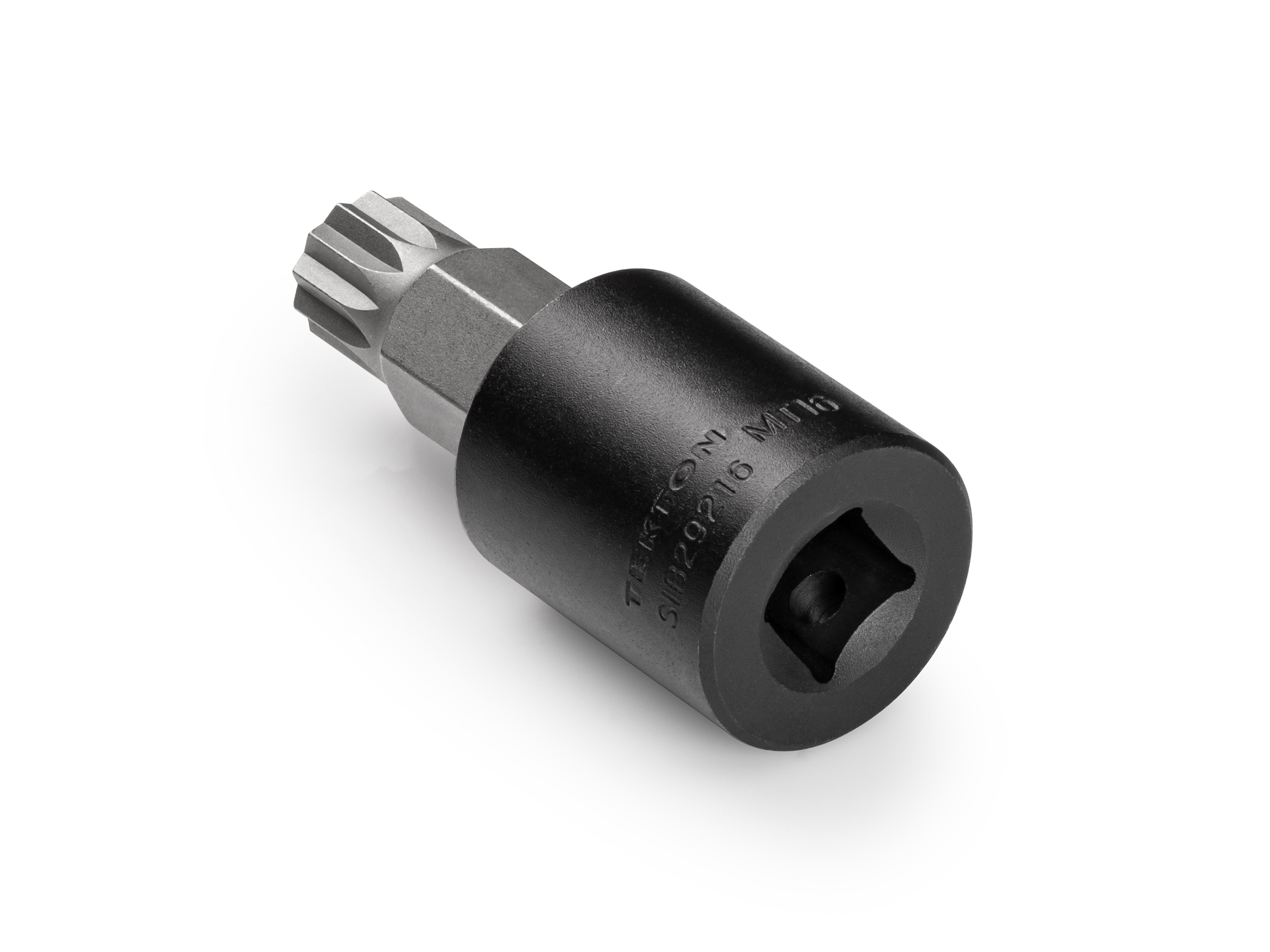 MT16 triple square impact bit socket. Strong 2-piece bit socket designed for impact use combines S2 steel bit and Cr-Mo socket. SIB29216.