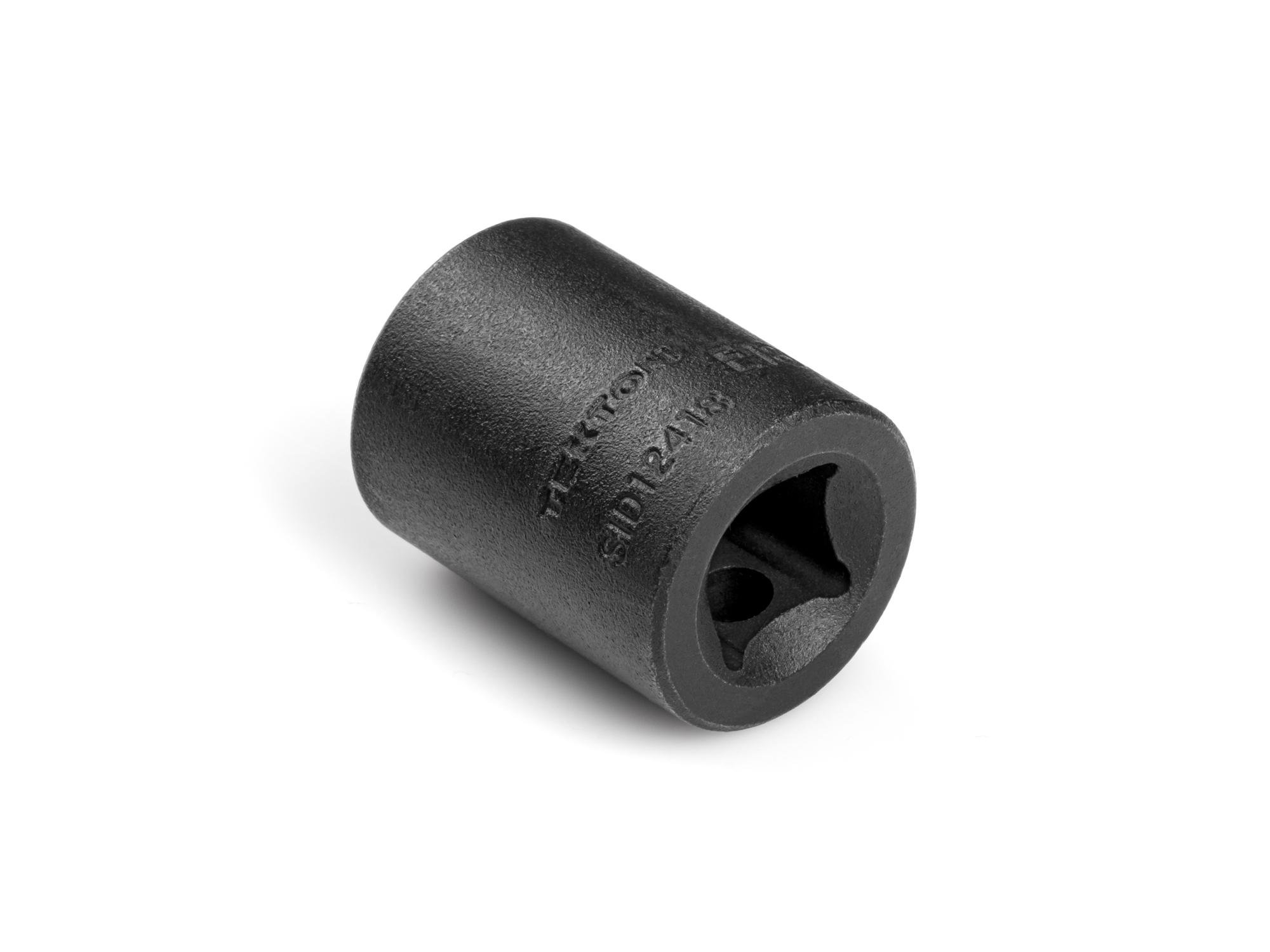Back angle view of Tekton impact drive external star socket. Item #SID12418