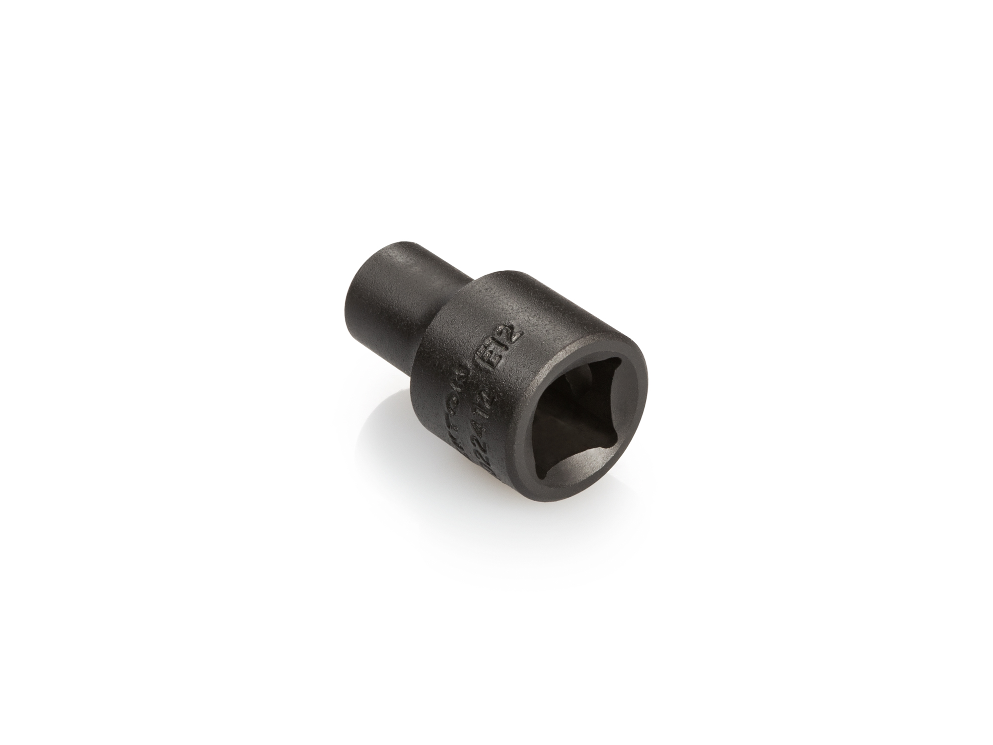 Size: E12 e-star (External Star) individual impact socket. Has a high-visibility laser etched size marking and a permanent stamped size marking. SID22412.