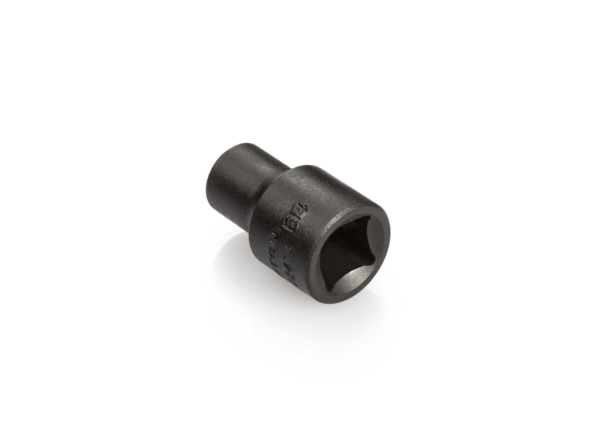 Size: E14 e-star (External Star) individual impact socket. Has a high-visibility laser etched size marking and a permanent stamped size marking. SID22414.