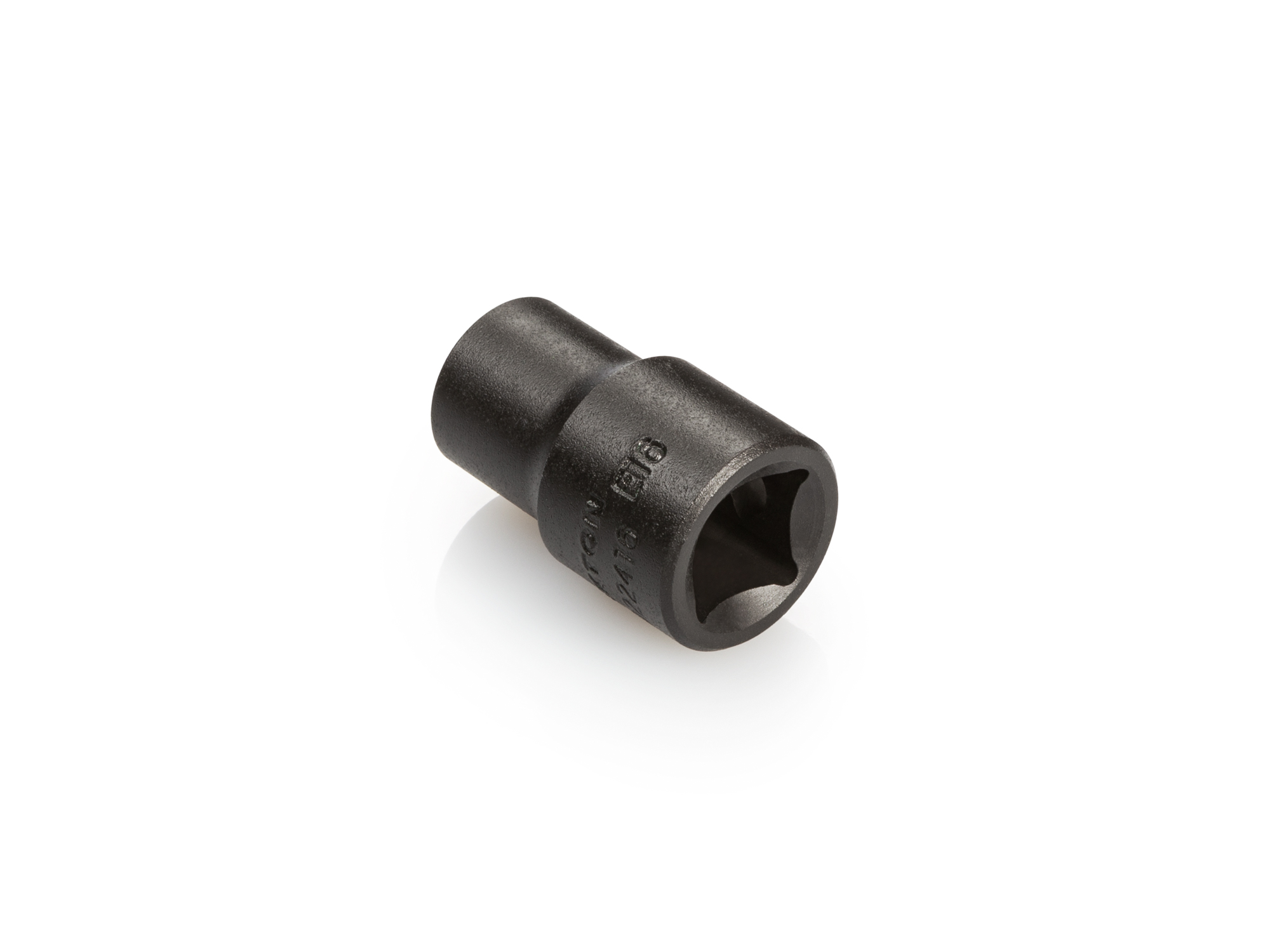 Size: E16 e-star (External Star) individual impact socket. Has a high-visibility laser etched size marking and a permanent stamped size marking. SID22416.