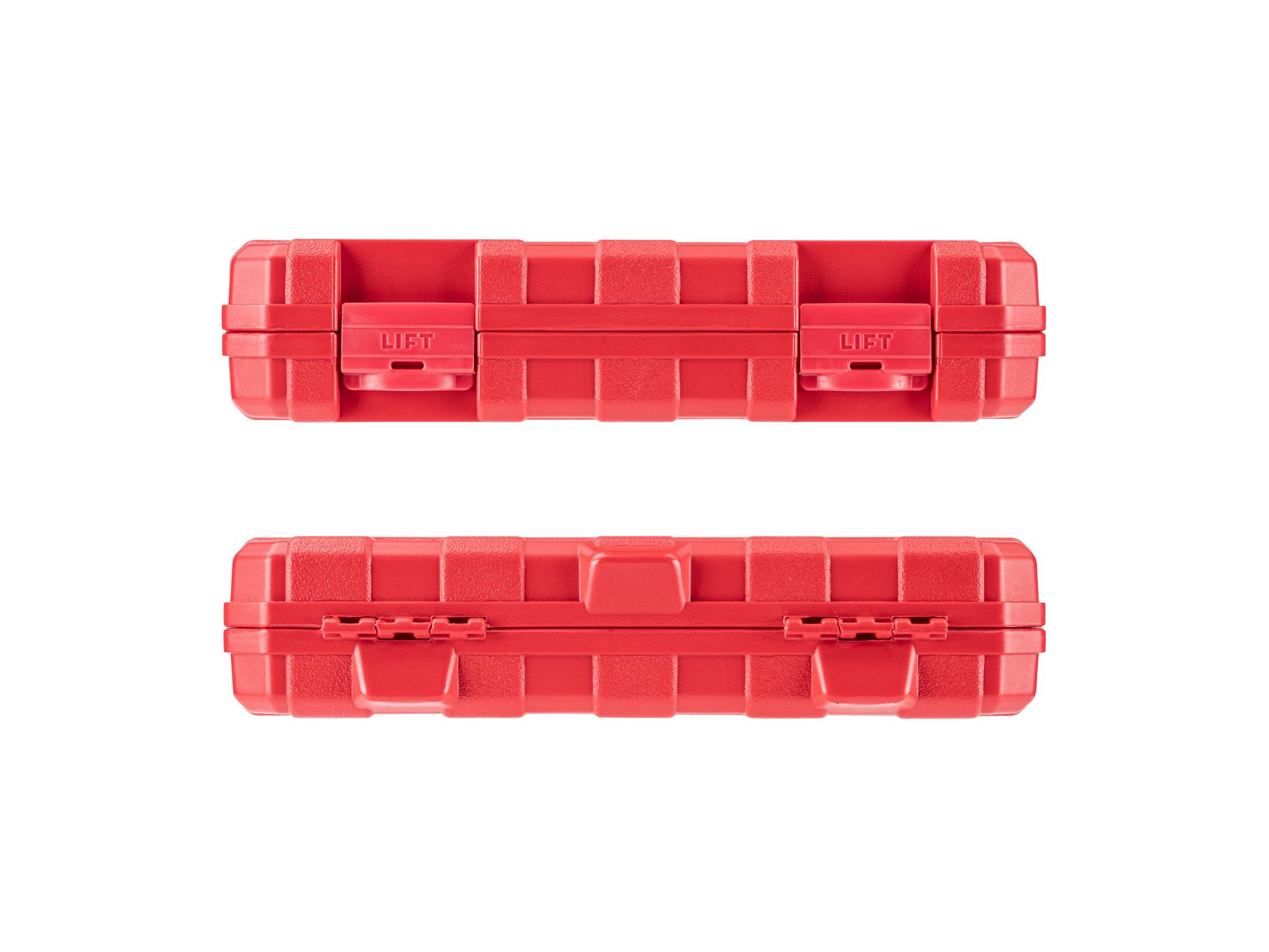 Side view of Tekton case impact drive universal joint socket set. Item #SID97302