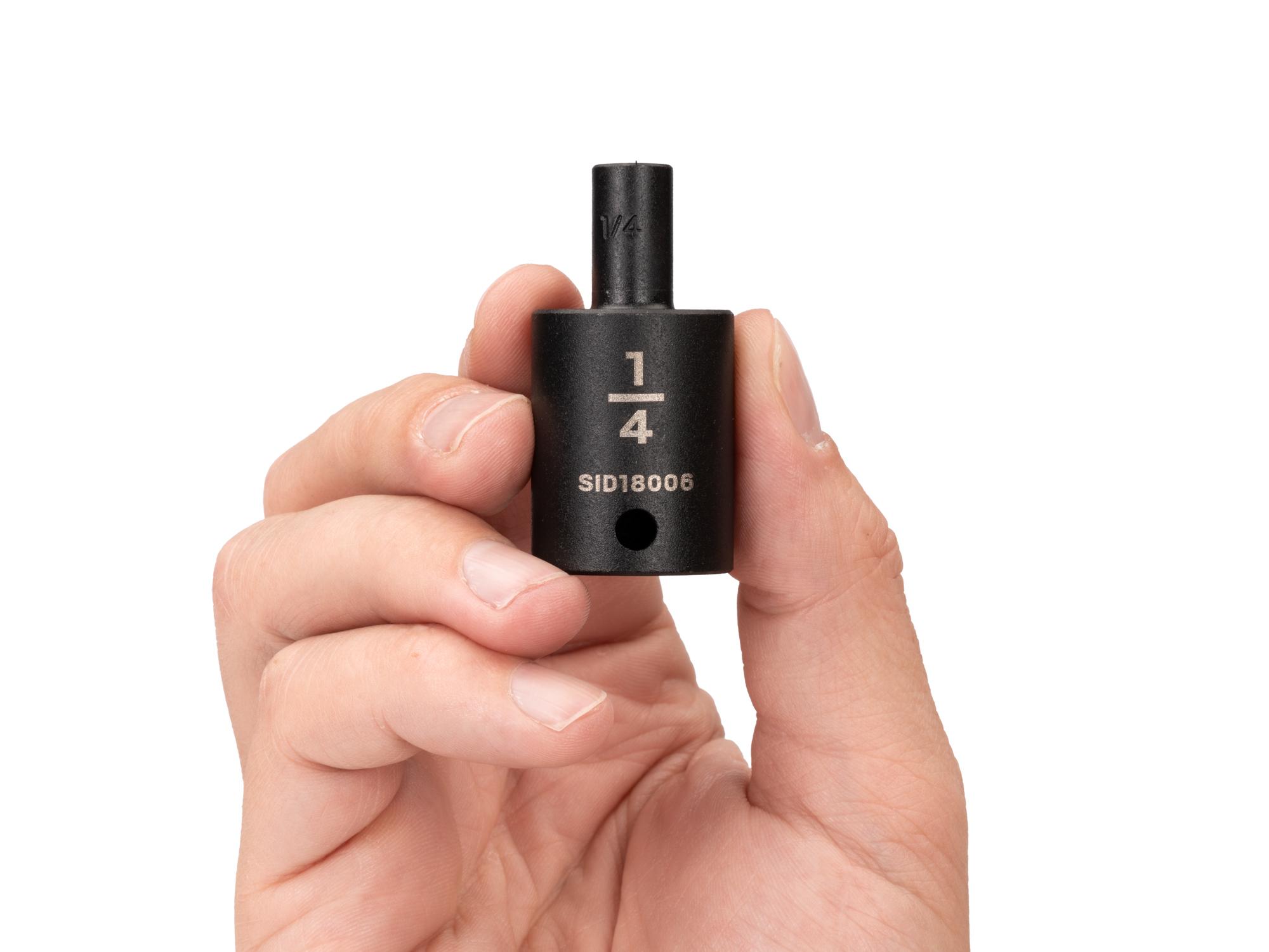 Person holding Tekton impact drive universal joint socket. Item #SID18006