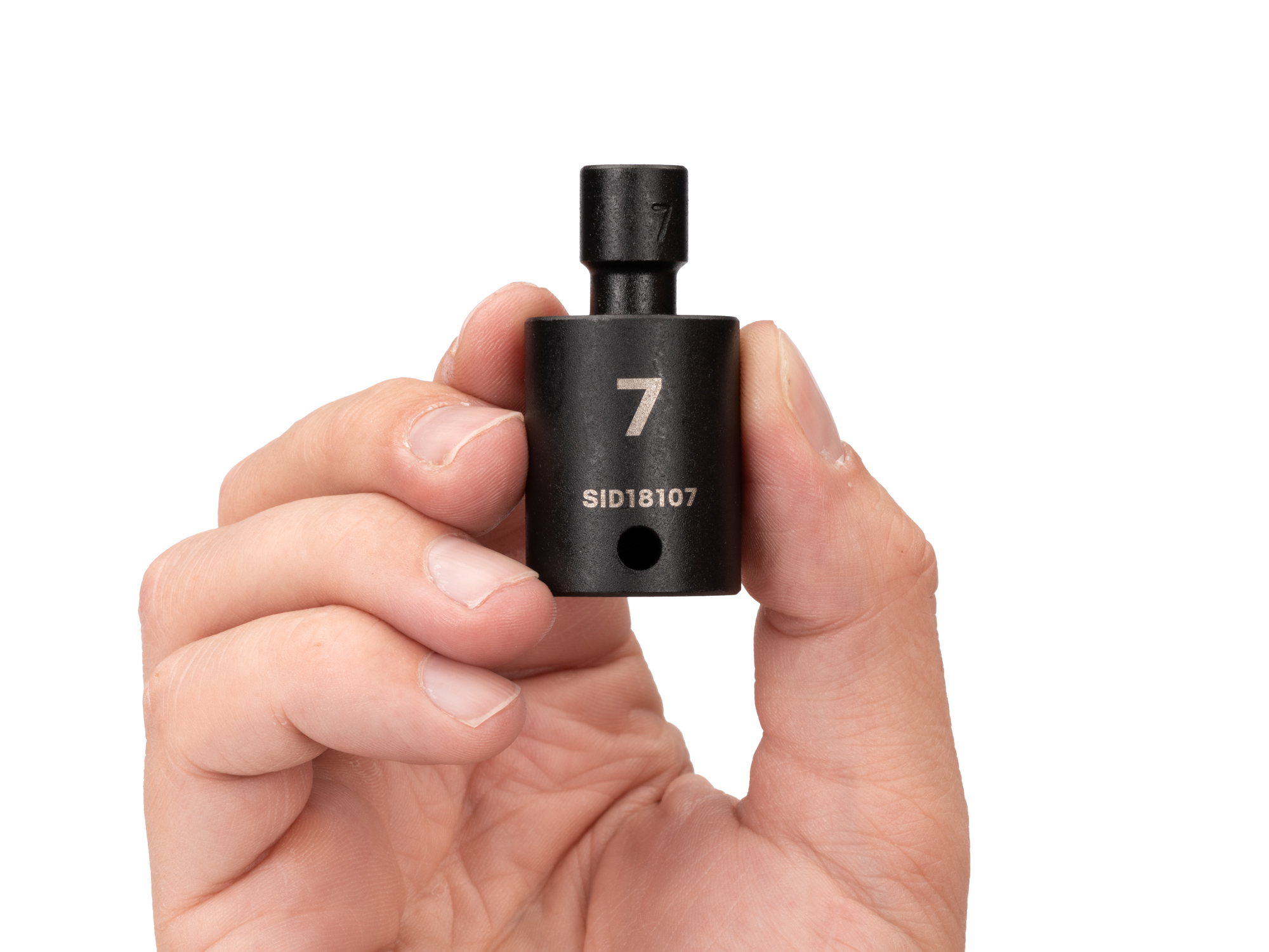 3/8 Inch Drive x 7 mm Shallow 6-Point U-Joint Impact Socket | TEKTON