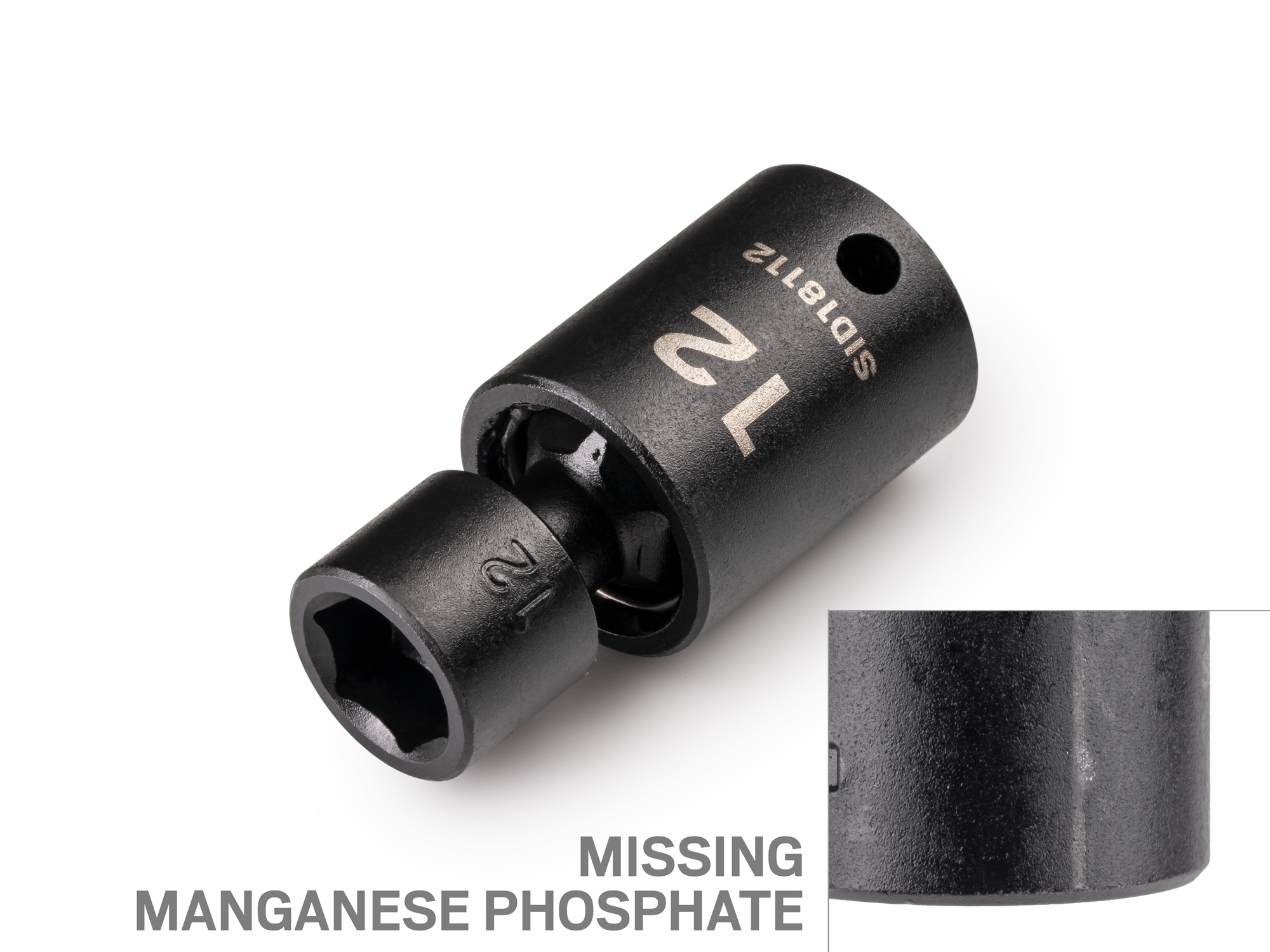 3/8 Inch Drive x 12 mm 6-Point Universal Joint Impact Socket (Blemished)