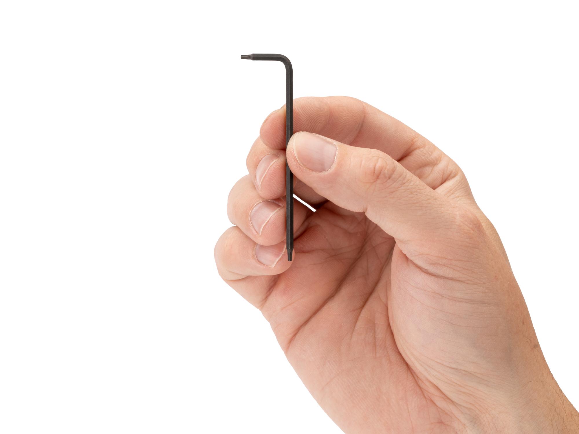 Person holding Tekton l-key. Item #KLT22060