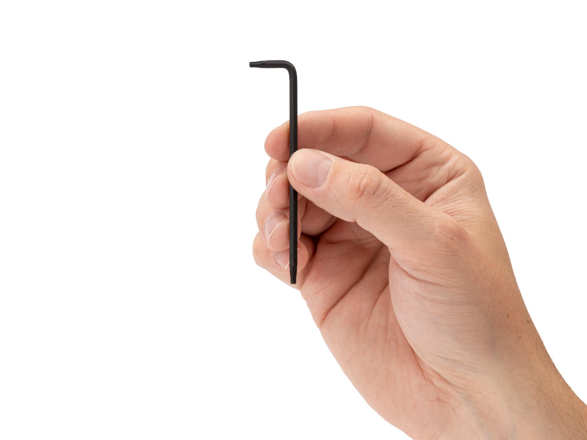 Person holding Tekton l-key. Item #KLT22090