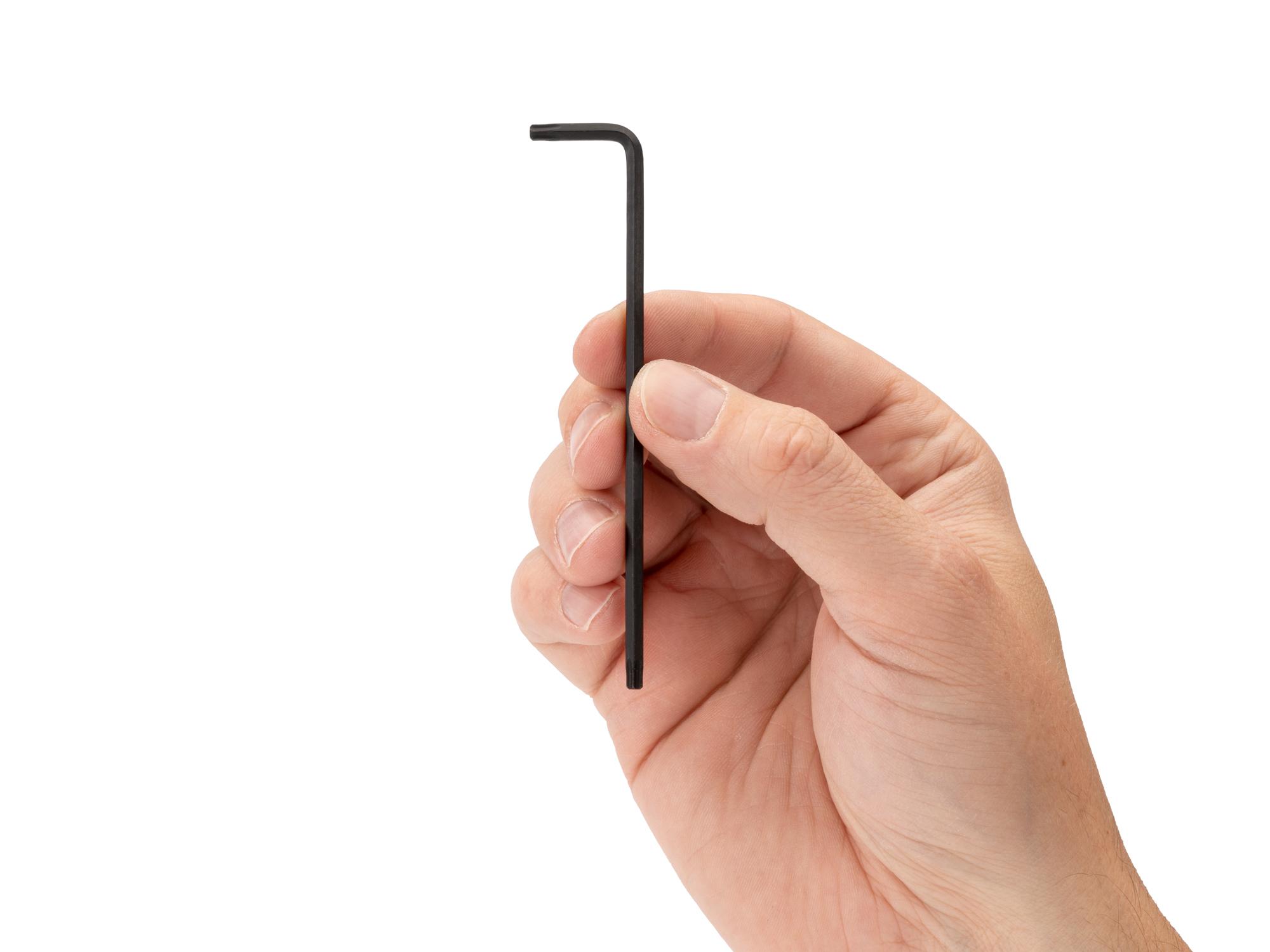 Person holding Tekton l-key. Item #KLT22150