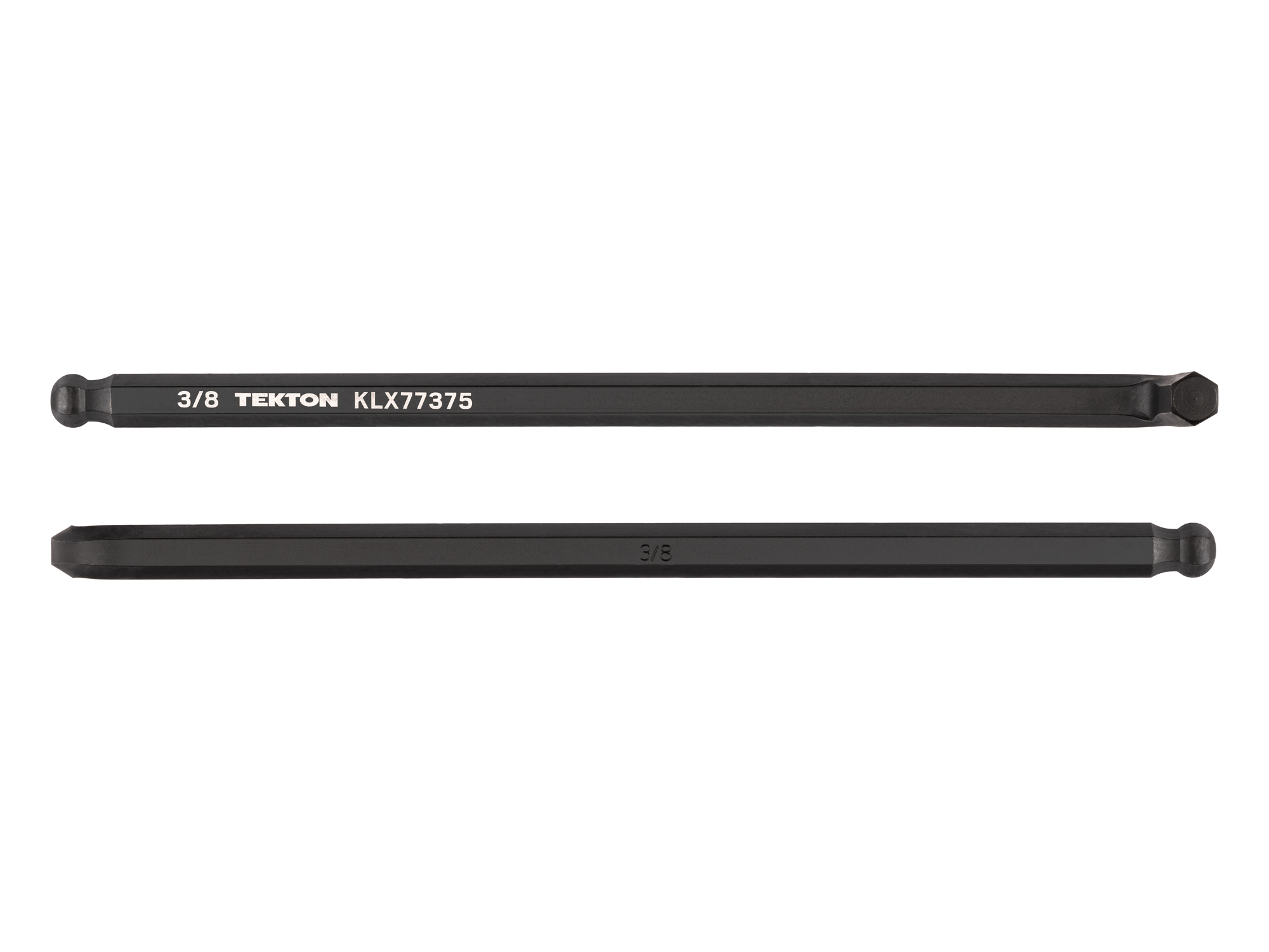 Short arm provides access into tight spaces. Highly controlled tolerances, 20-degree ball end. Corrosion-resistant finish with clear markings. KLX77375.