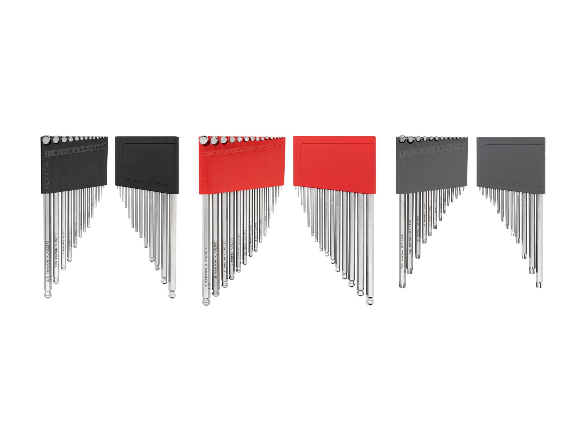 Front view of Tekton holder l-key set. Item #KEY91001