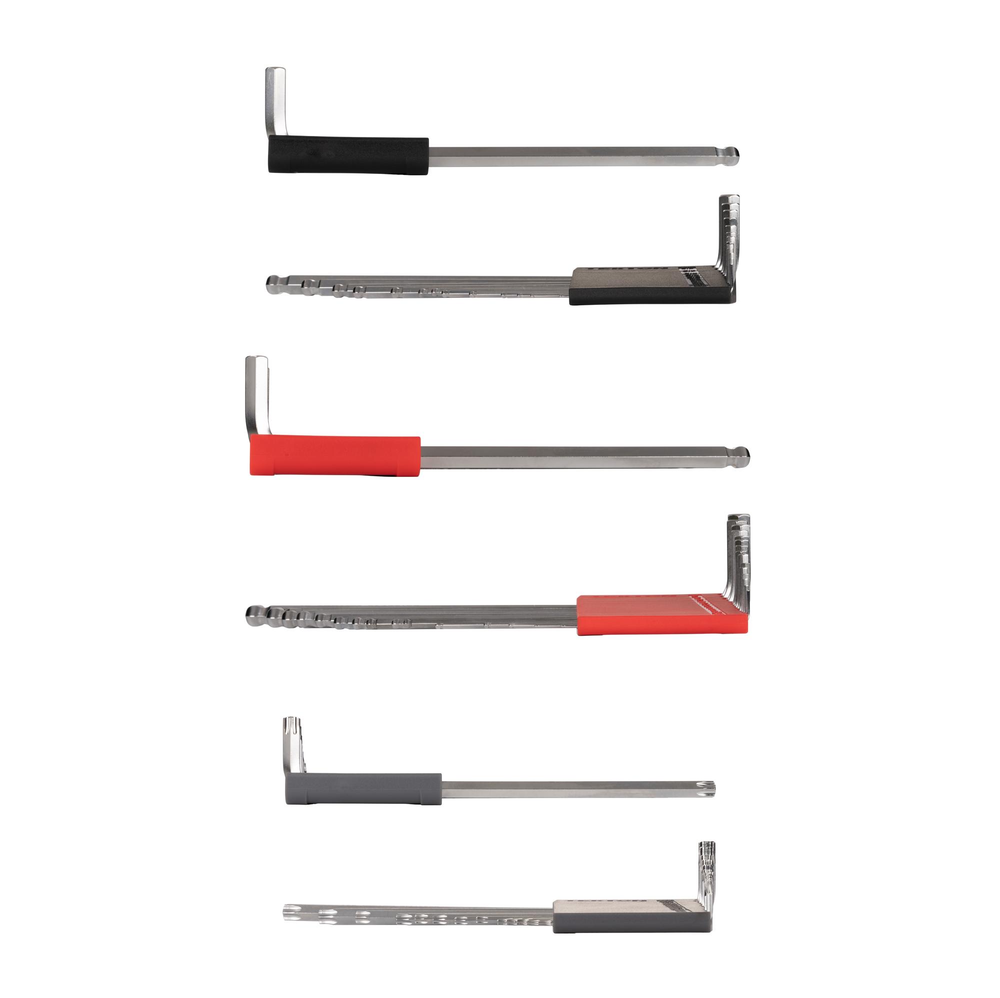Side view of Tekton holder l-key set. Item #KEY91001