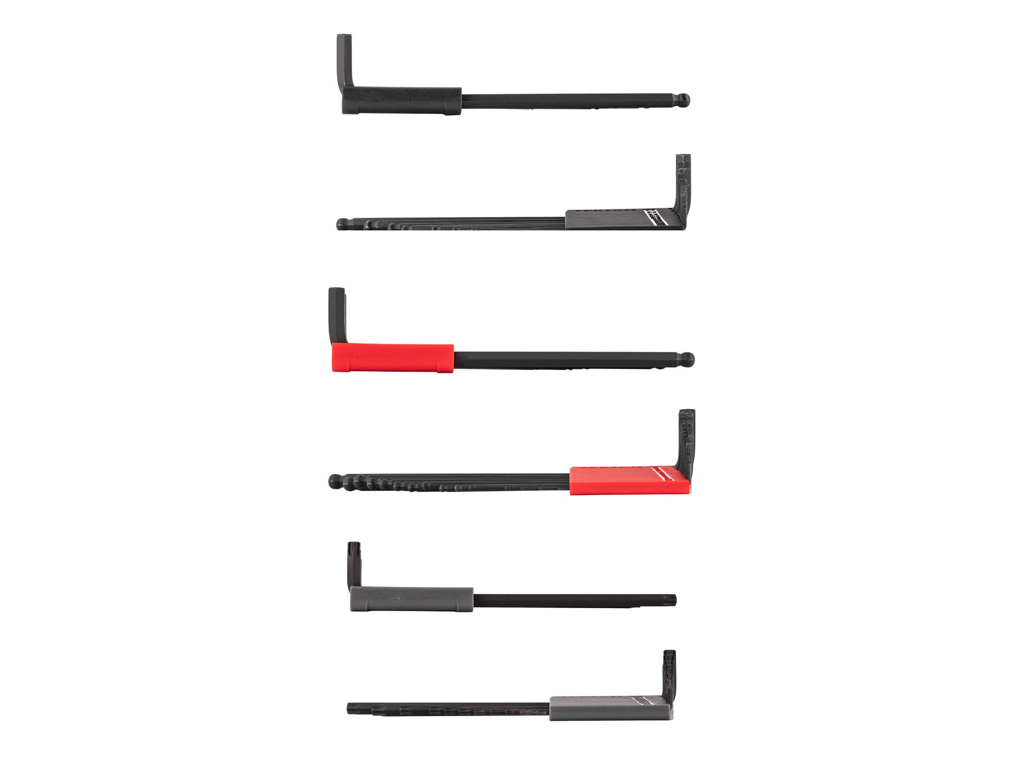 Side view of Tekton holder l-key set. Item #KEY91002